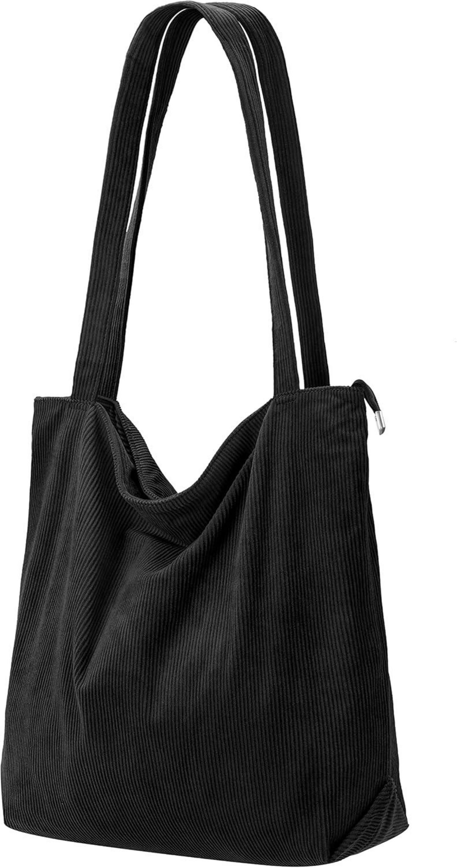 Tragetasche Damen Tote Bag Shopper Cord Handtasche Reißverschluss Umhängetasche
