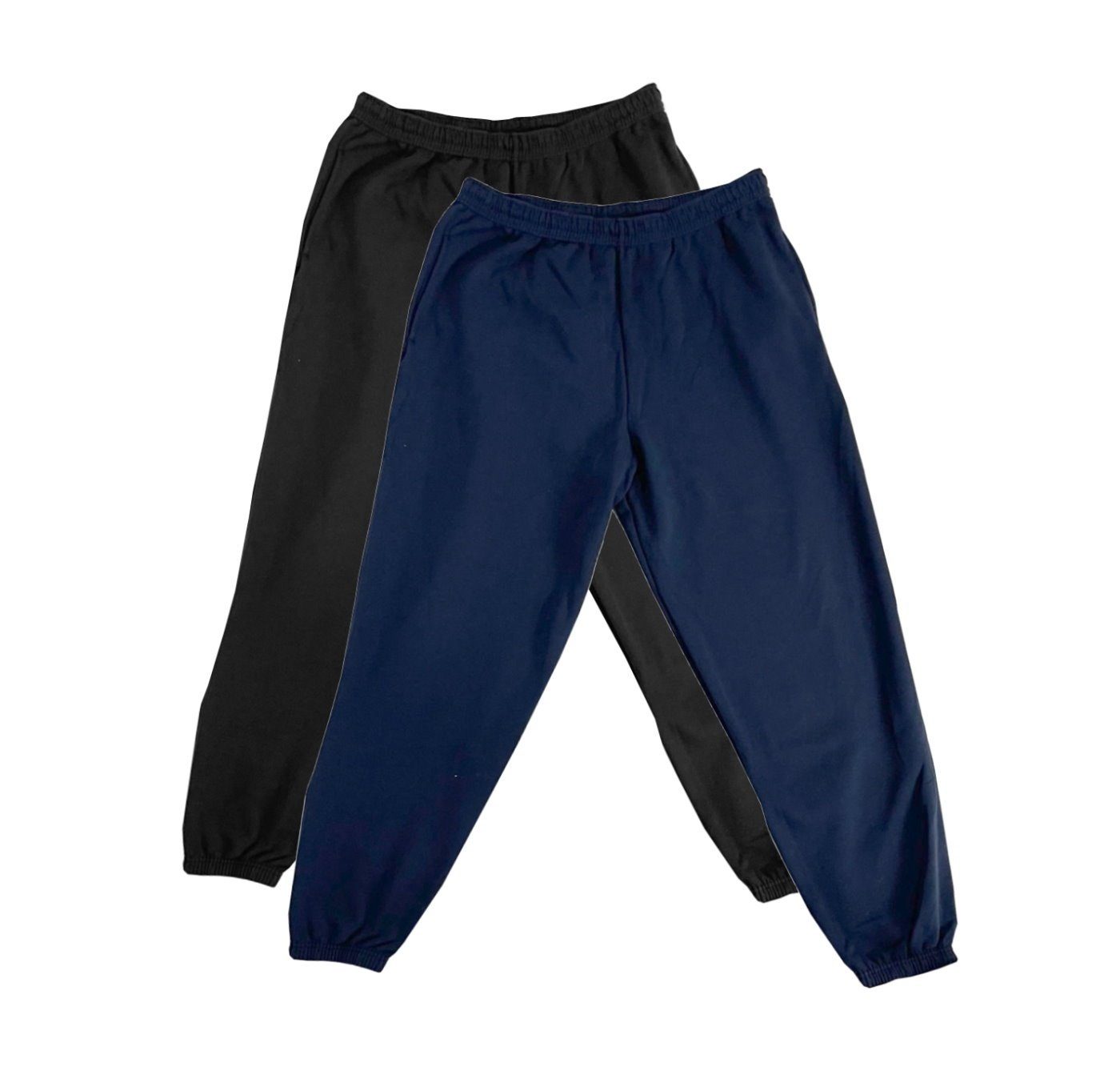 2er Trainingshose Jogginghose Sporthose schwarz/blau (2-tlg) Loom Set of Fruit the