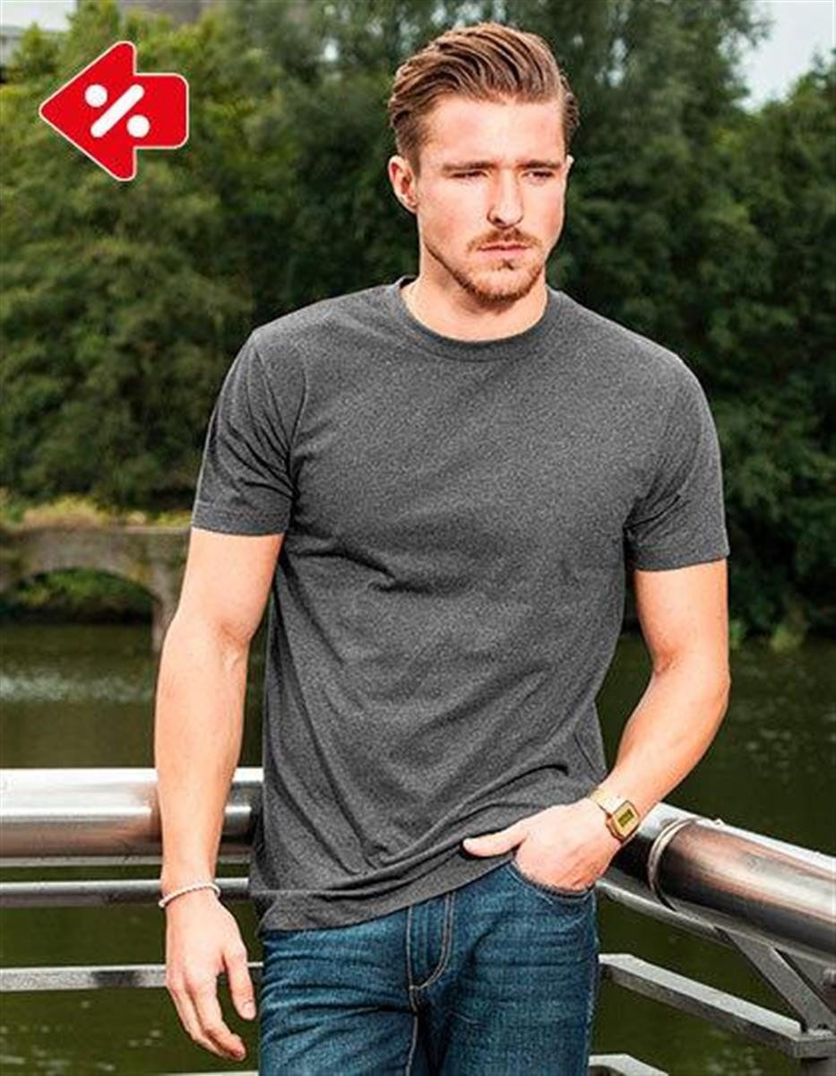 Build Your Brand Rundhalsshirt Round Neck Herren T-Shirt – Bild 5 von 5
