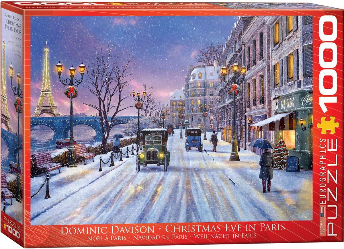 Puzzle 1000 Teile Puzzle - Puzzle - Weihnachtsabend in Paris, Puzzleteile