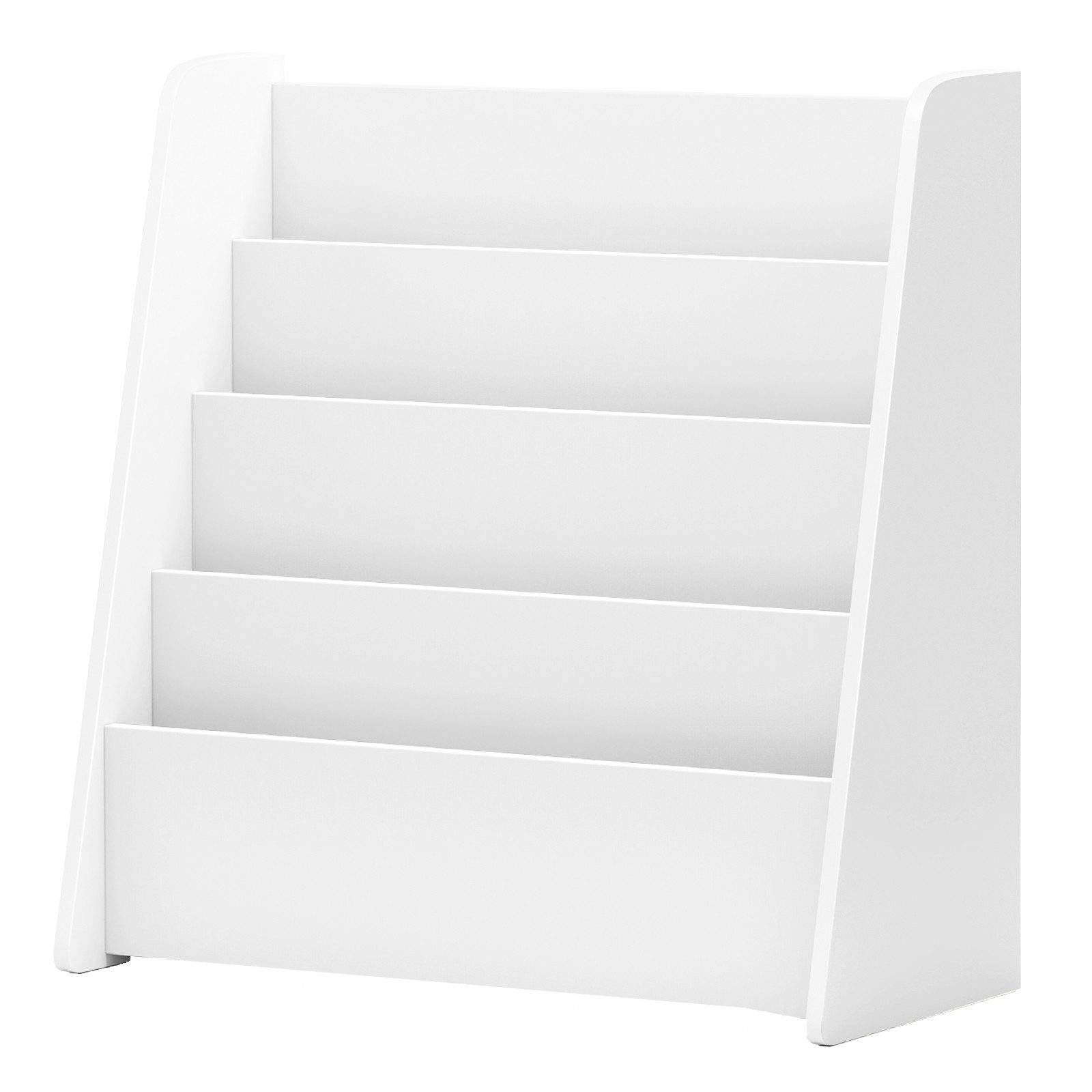 COSTWAY Kinderregal, mit 4 Ablagefächern 57,5 x 26,5 x 59 cm Weiß günstig online kaufen