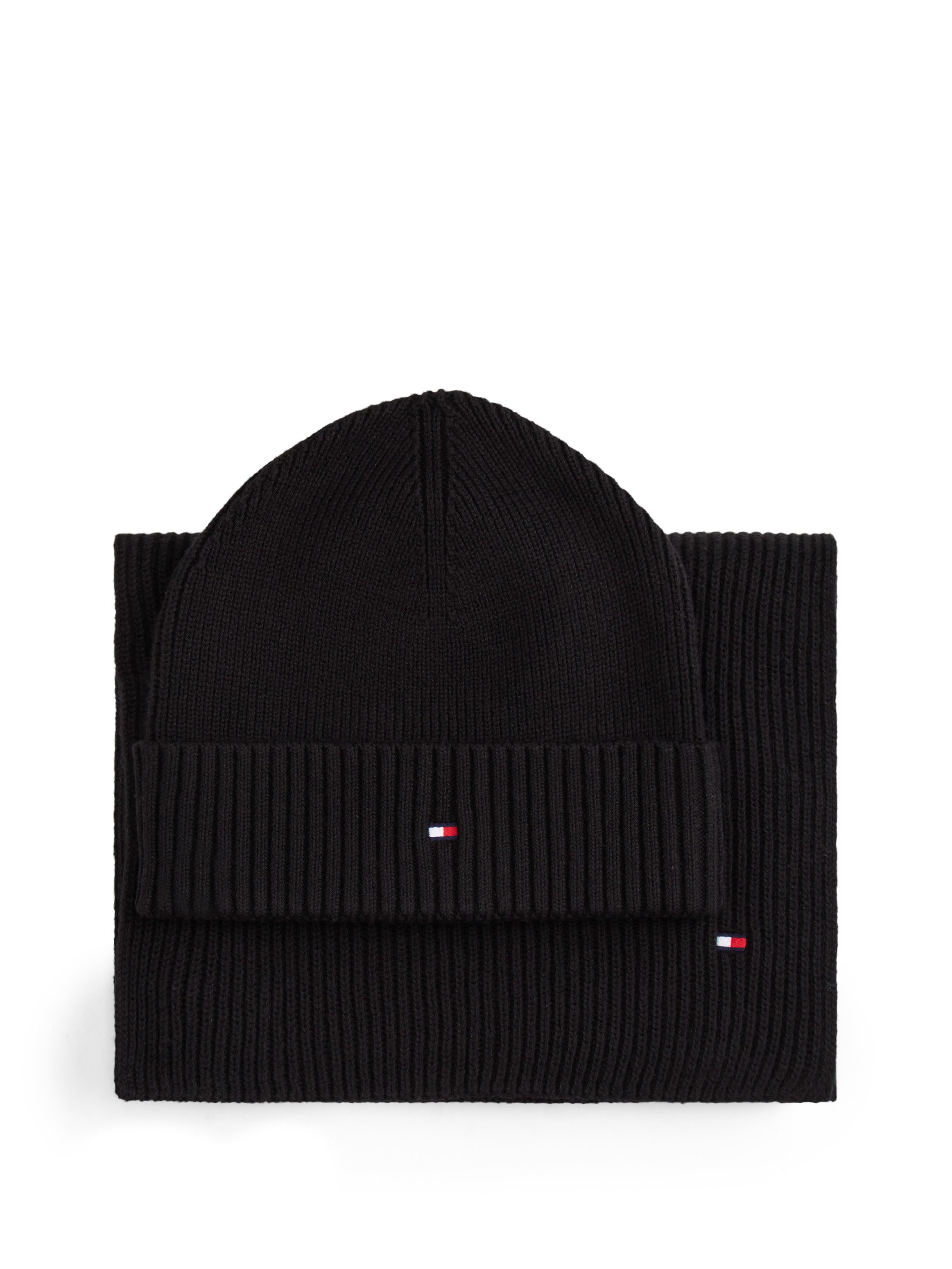 Tommy Hilfiger Beanie TH FLAG BEANIE & SCARF Mütze mit Schal, in Geschenkbox