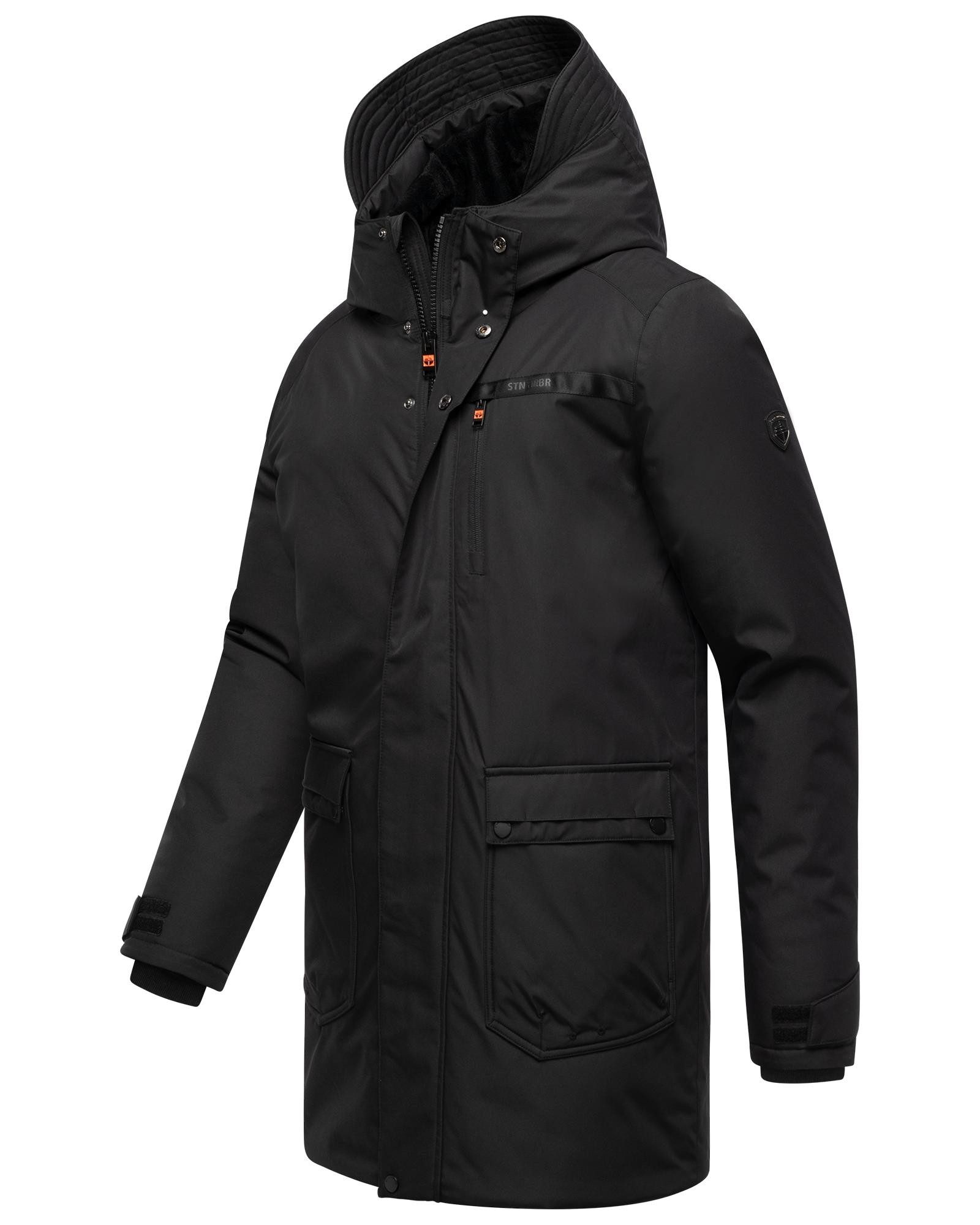 Stone Harbour Wintermantel Netaan XX Herren Kurzmantel mit kuscheliger Kapuze