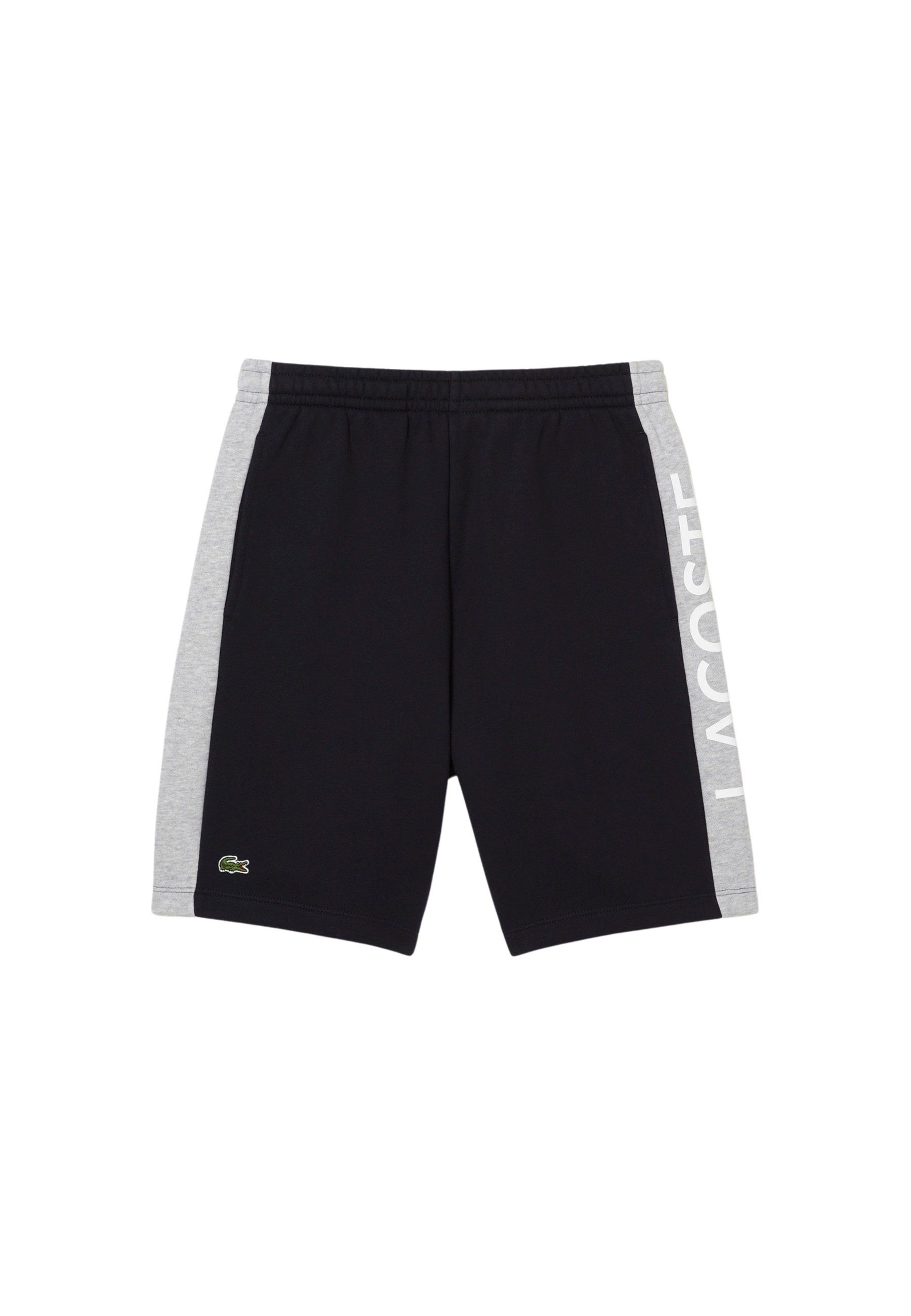 (1-tlg) Baumwollfleece Hose hellgrau Lacoste Sweatshorts aus marine Shorts