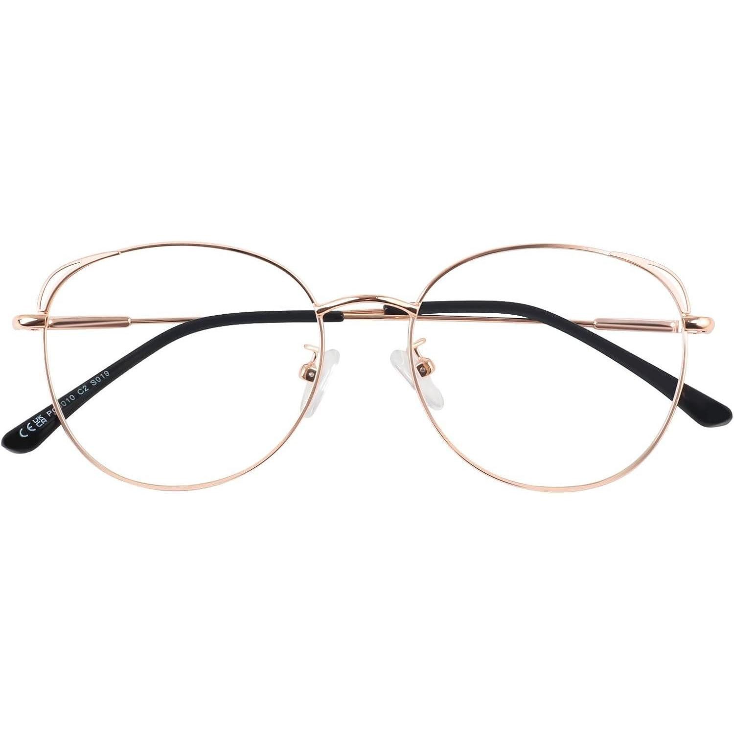 LuxusKollektion Brille Brille Damen Katzenauge Metallfassun Roségold