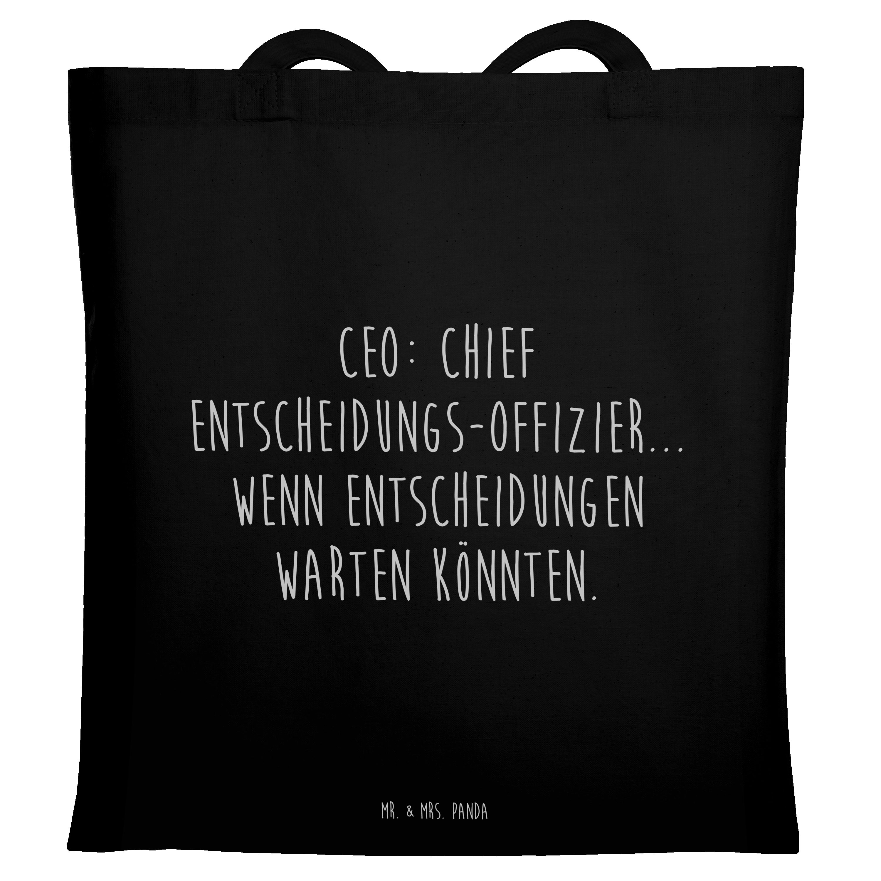 Tragetasche CEO: Chief Entscheidungs-Offizier... wenn Entscheidungen warten könnt