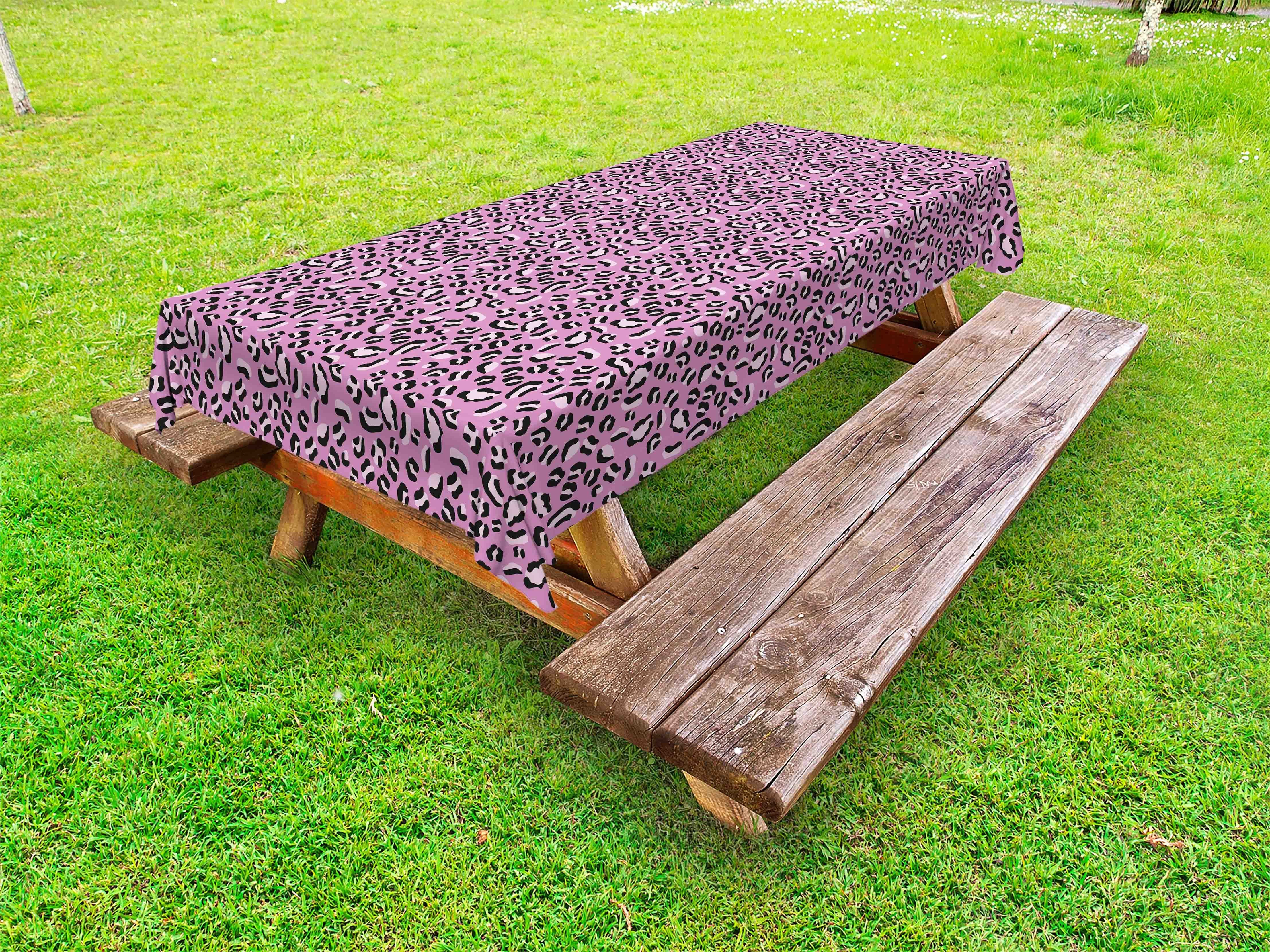Abakuhaus Tischdecke dekorative waschbare Picknick-Tischdecke, Leopard Gruppe von Haut-Druck-Muster