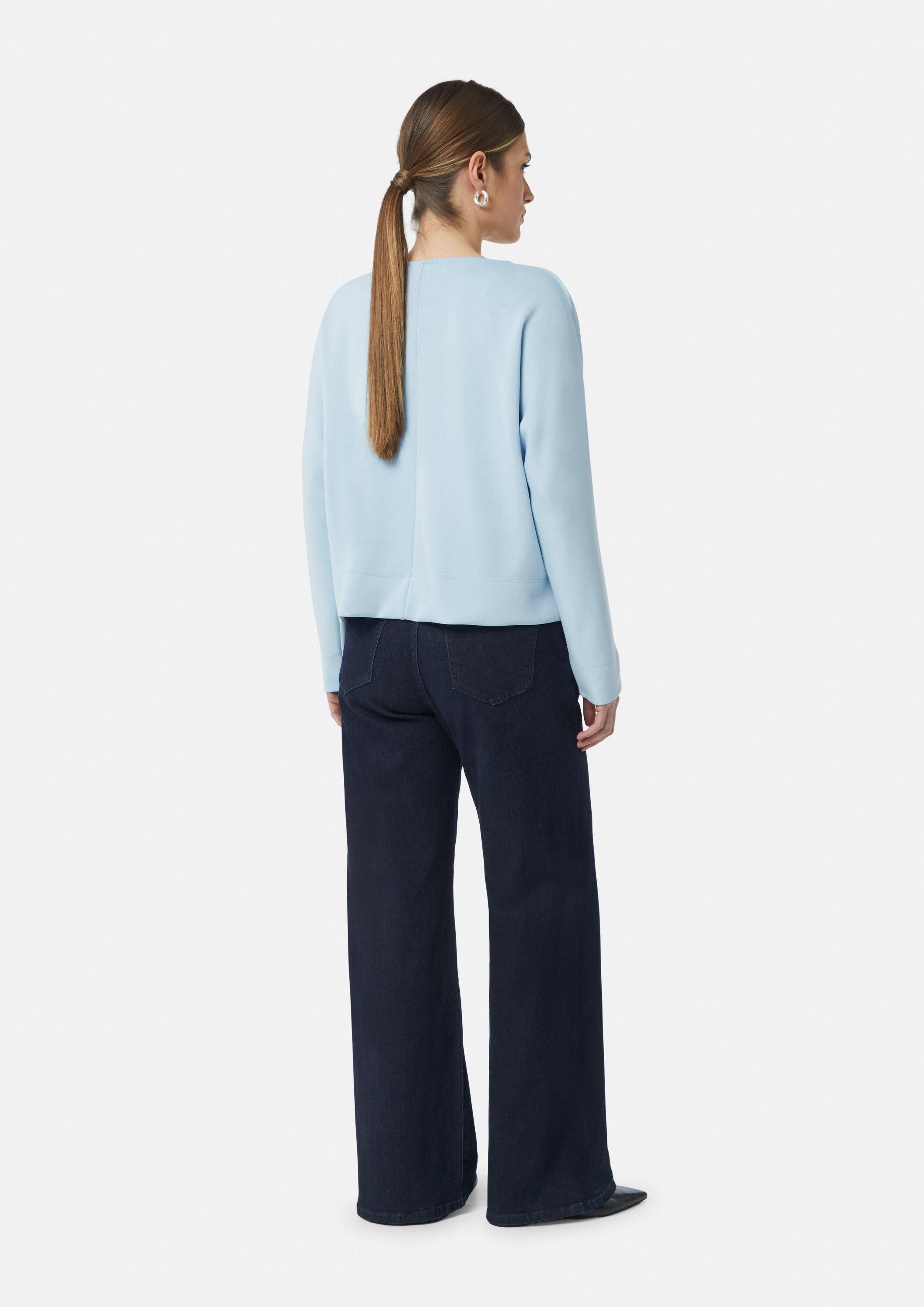 comma Sweatshirt Sweatshirt Weiches Relaxed-Fit-Sweatshirt mit Fledermausärmeln