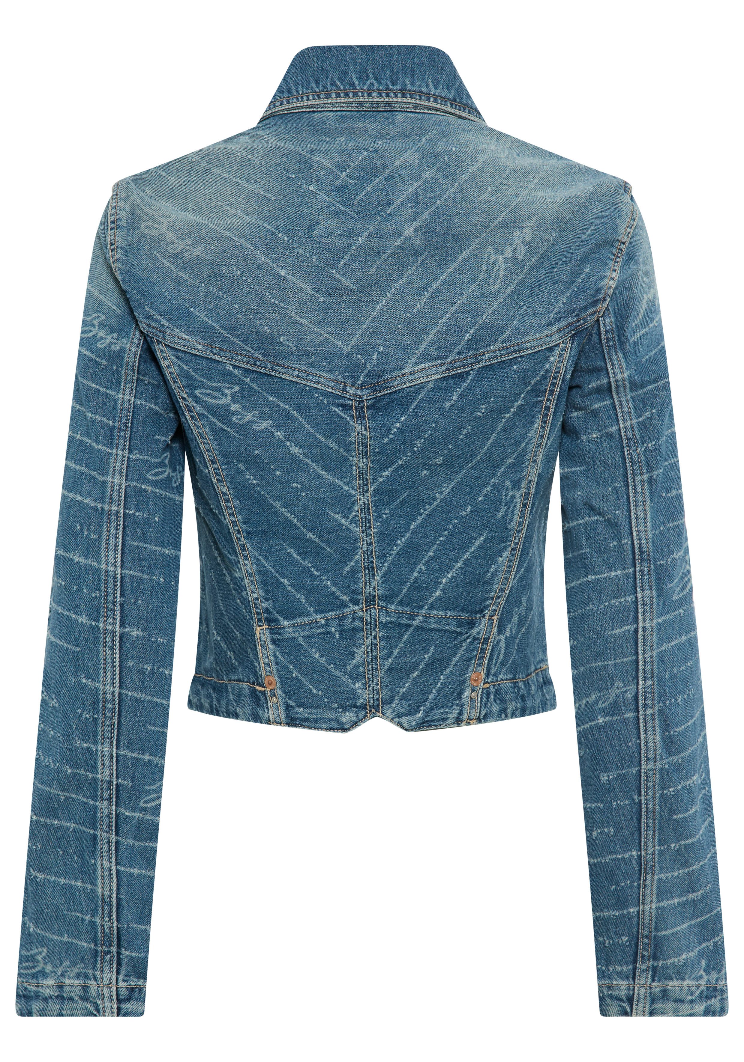 BOSS ORANGE Jeansjacke DENIM ZIP TRACK JACKET Premium Damenmode Slim Fit, A günstig online kaufen