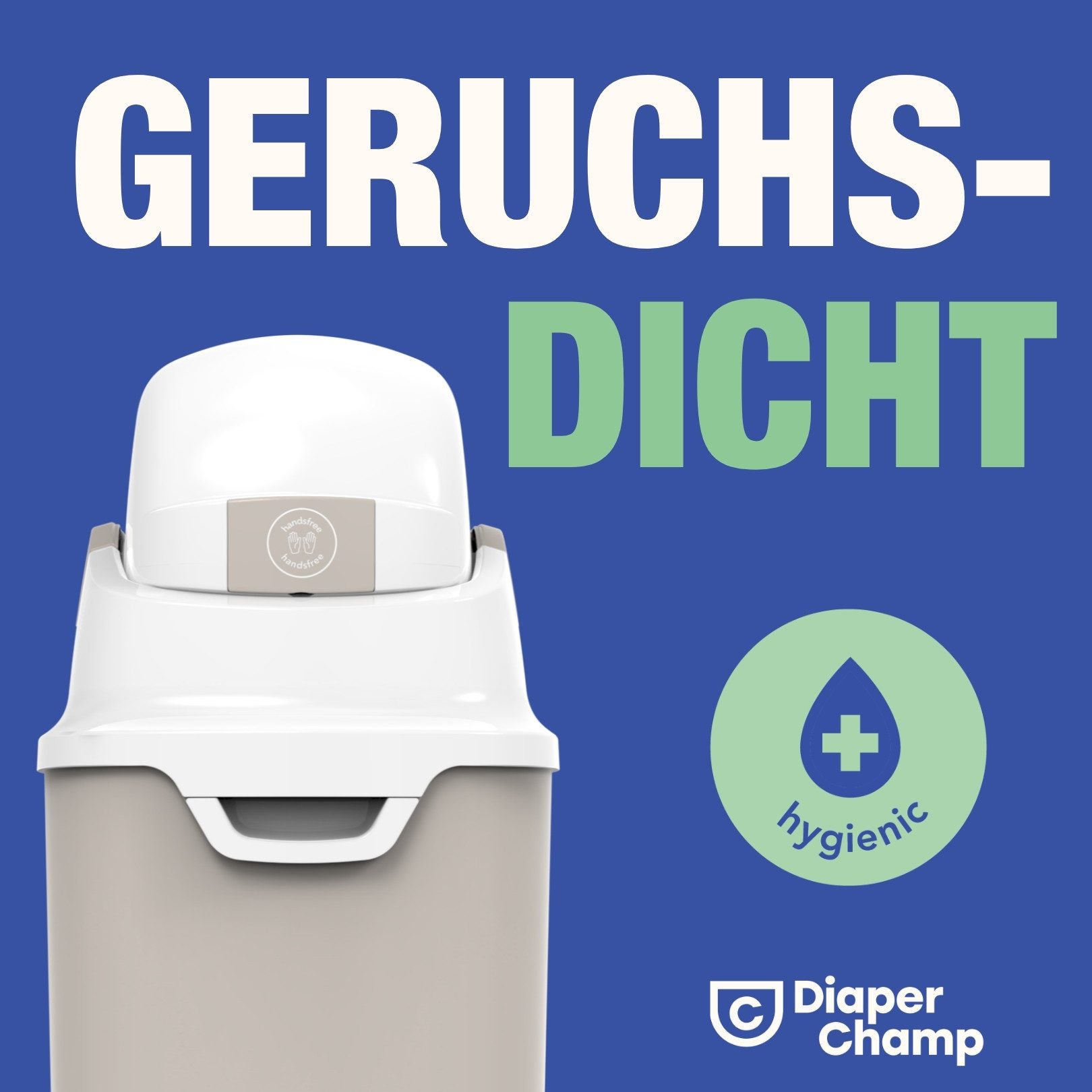 Diaper Champ Windeleimer Diaper Champ ONE Medium Handsfree Windeleimer mit Pedal geruchsdicht