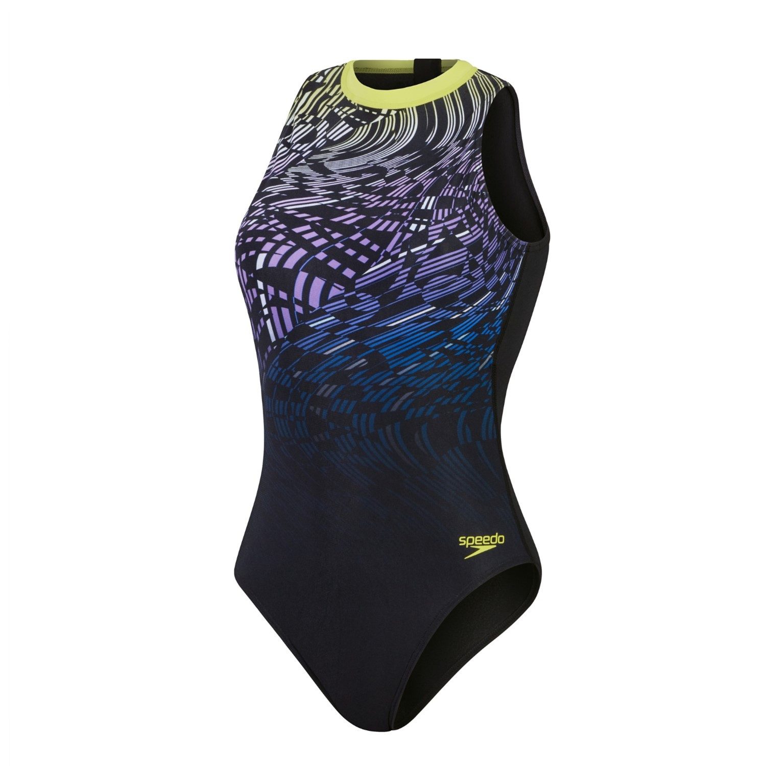 Speedo Badeanzug ECO Digital Placement Hydrasuit mit hochgeschlossenem Rücken