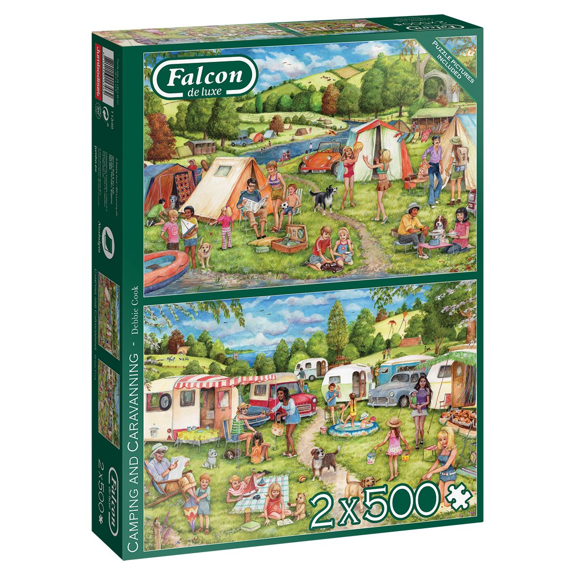 Jumbo Spiele Puzzle Debbie Cook Camping und Wohnwagen, 500 Puzzleteile