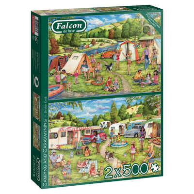 Jumbo Spiele Puzzle »Debbie Cook Camping und Wohnwagen«, 500 Puzzleteile