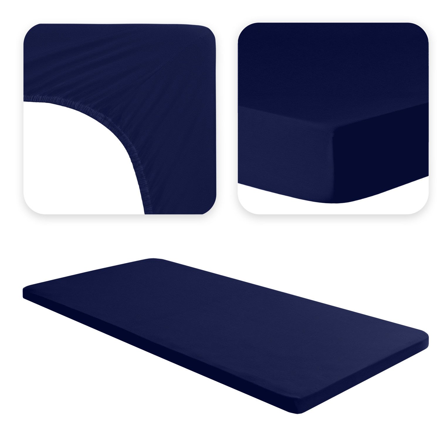 Jacobson Spannbettlaken TOPPER aus 100% Baumwolle, Jersey Bettlaken 160 g/m günstig online kaufen