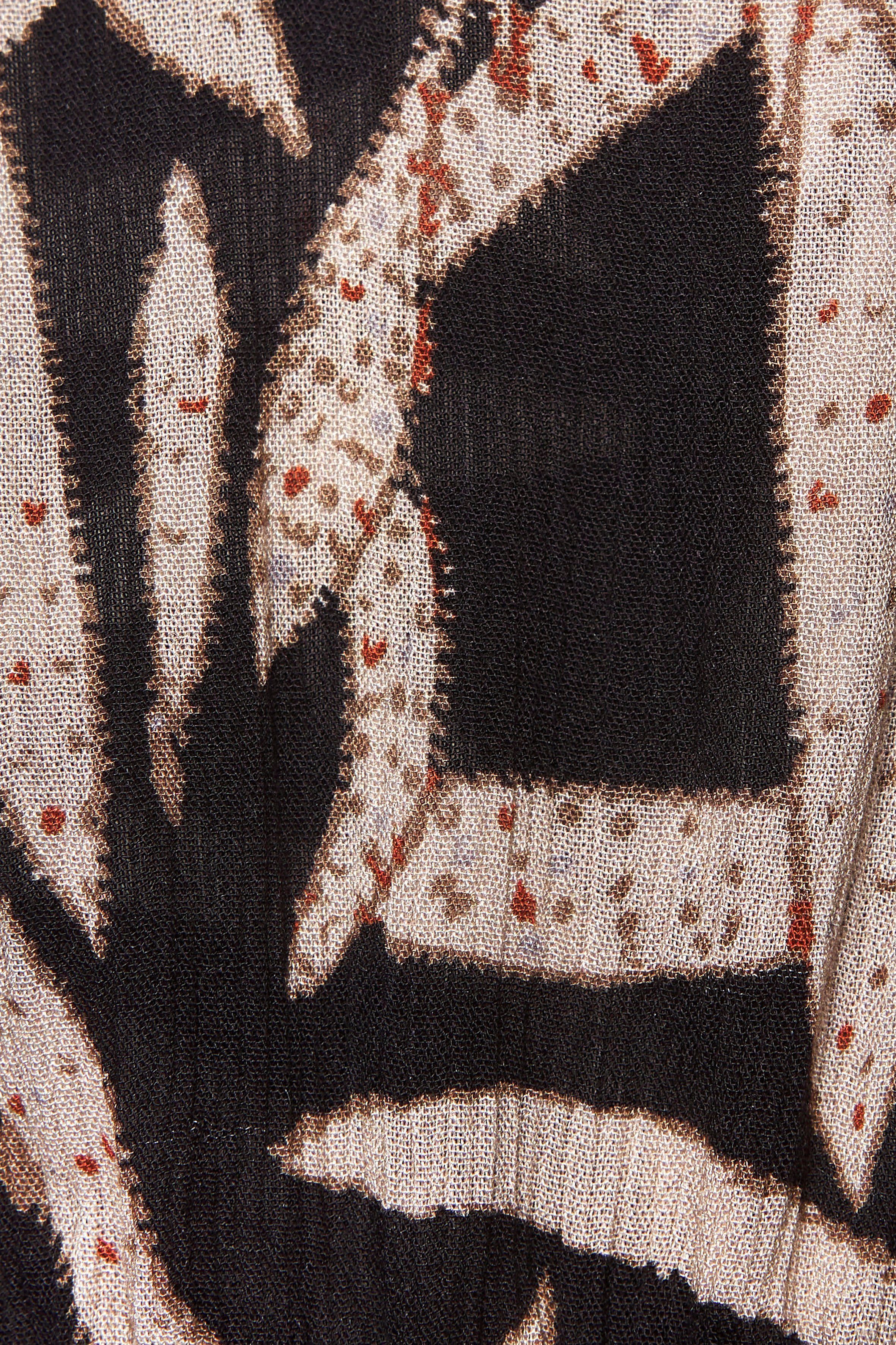 s.Oliver Sommerkleid mit Alloverdruck aus gekreppter Viskose luftiges Strandkleid mit Volant, Spaghettikleid, Druckkleid, Festival