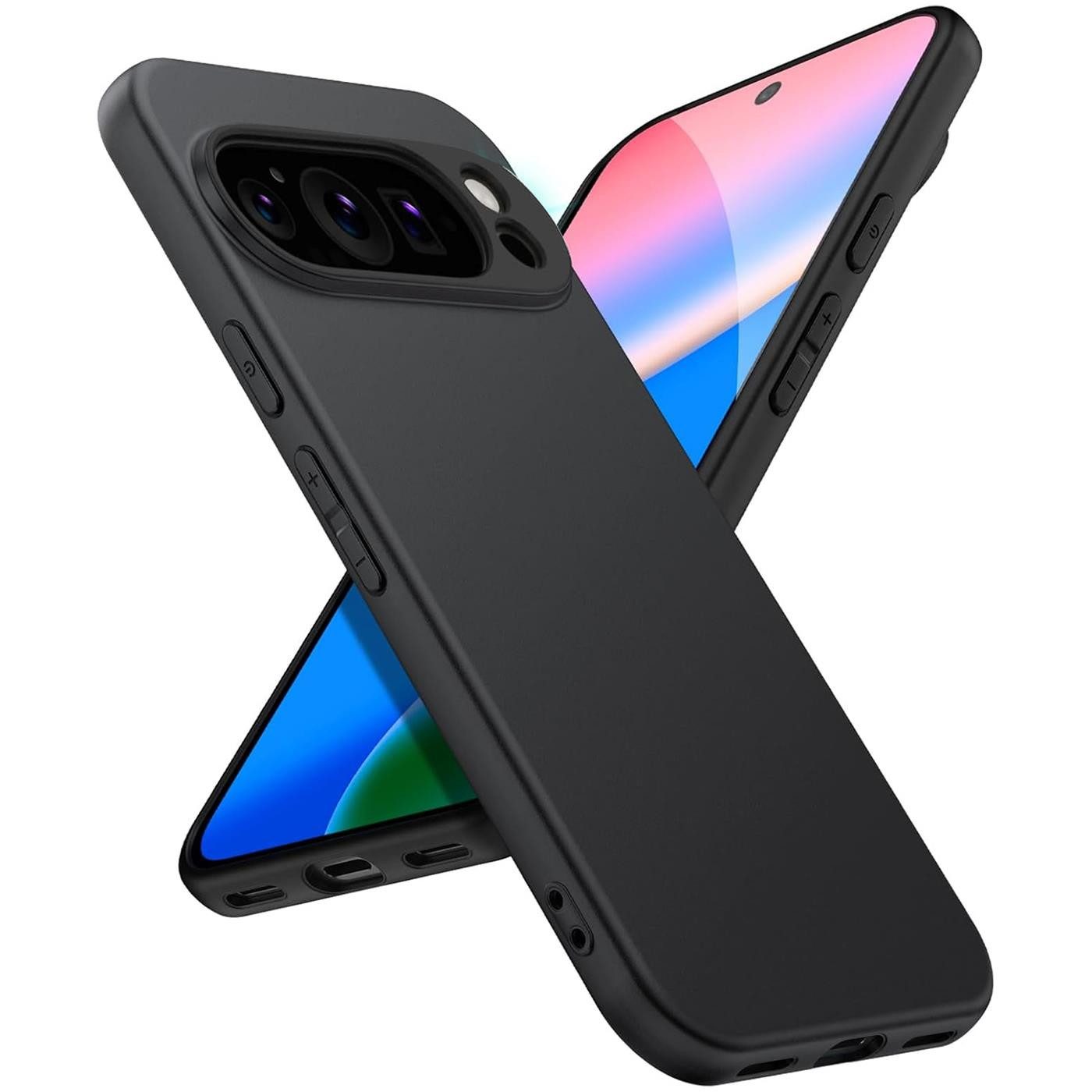 CoolGadget Handyhülle Black Series Handy Hülle für Google Pixel 10 Pro XL 6,8 Zoll, Edle Silikon Schlicht Robust Schutzhülle für Pixel 10 Pro XL Hülle