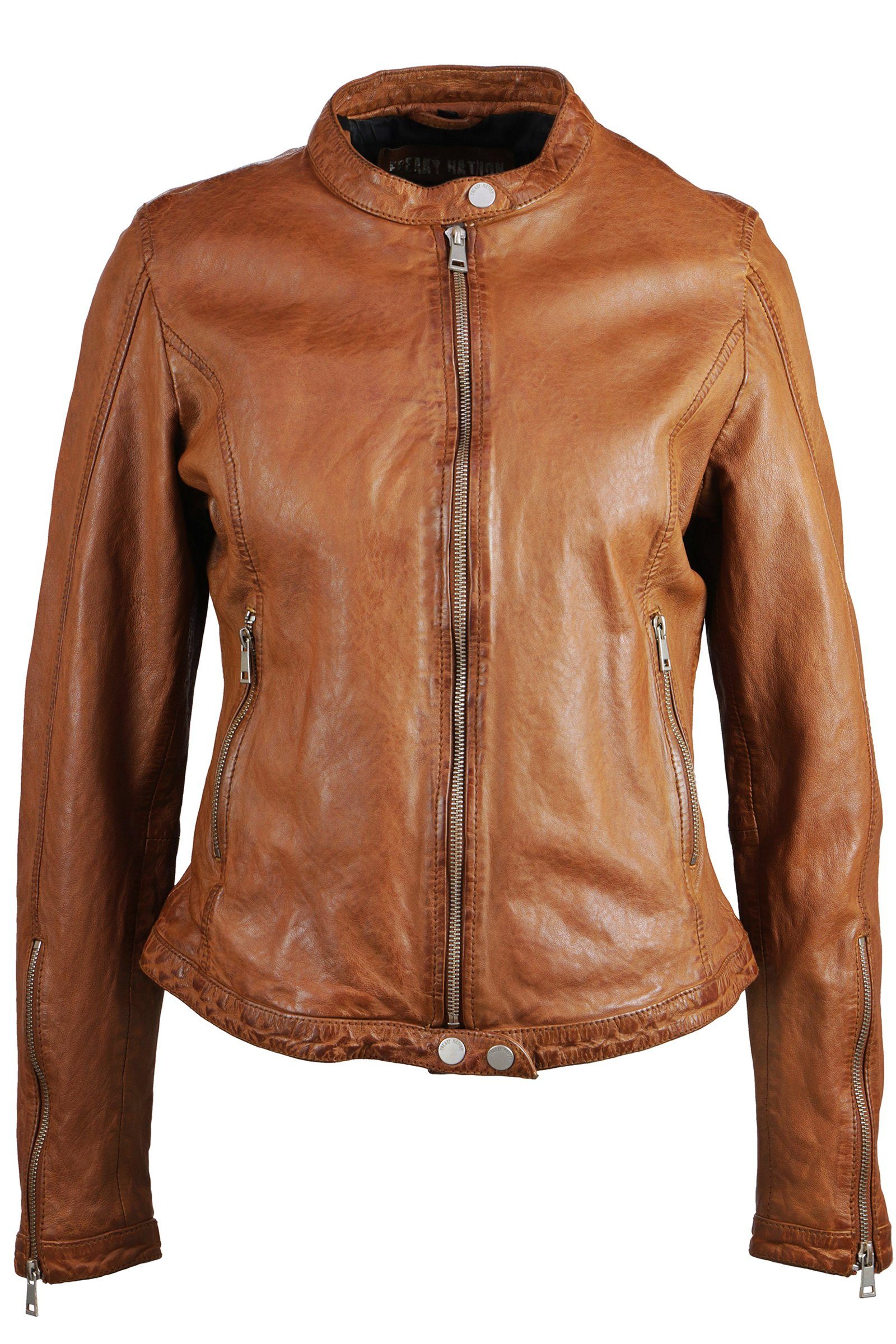 Cognac Nation New Freaky Tula Lederjacke