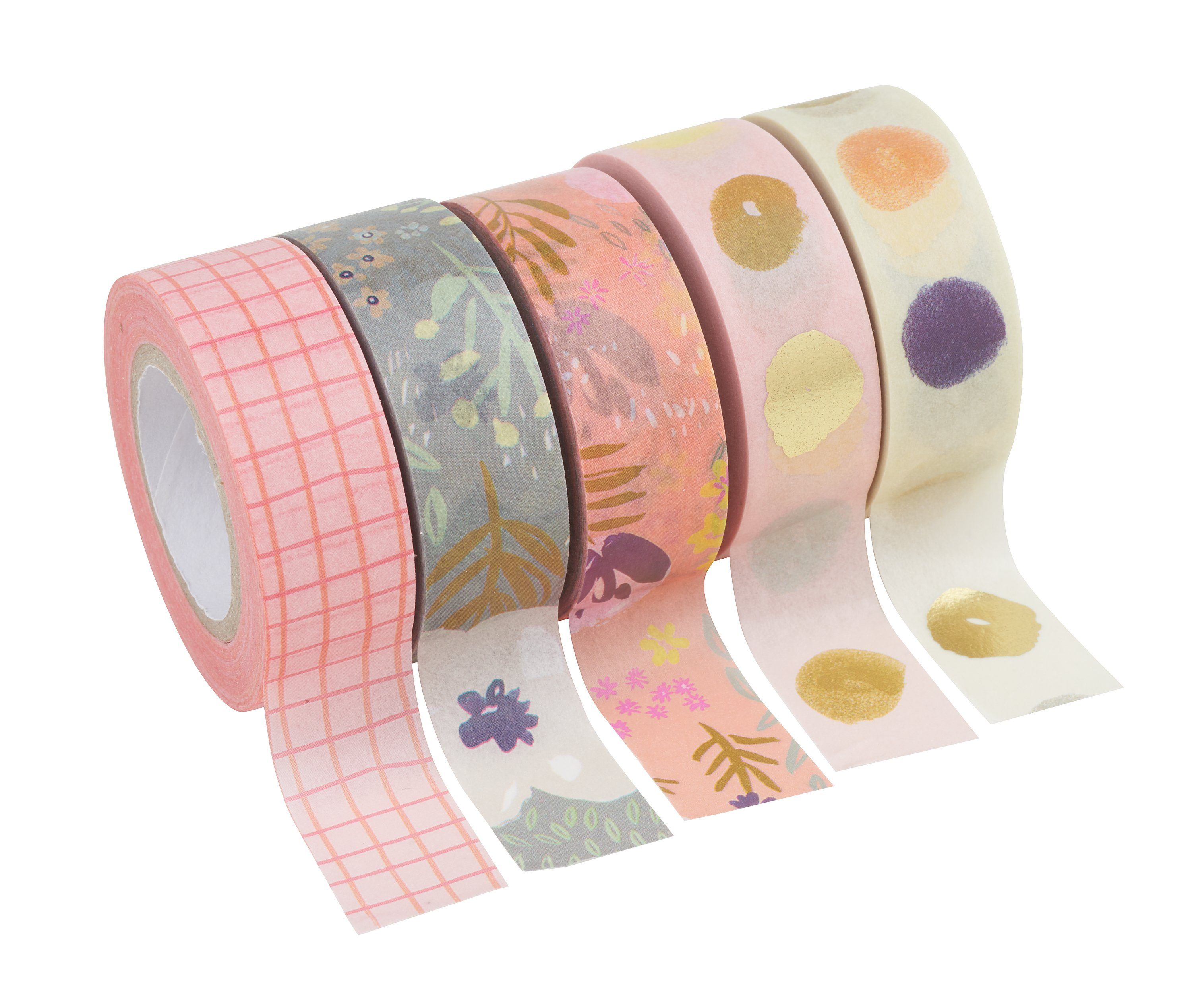 Paper Poetry Tape Sterne rot-gold 1,5cm 10m