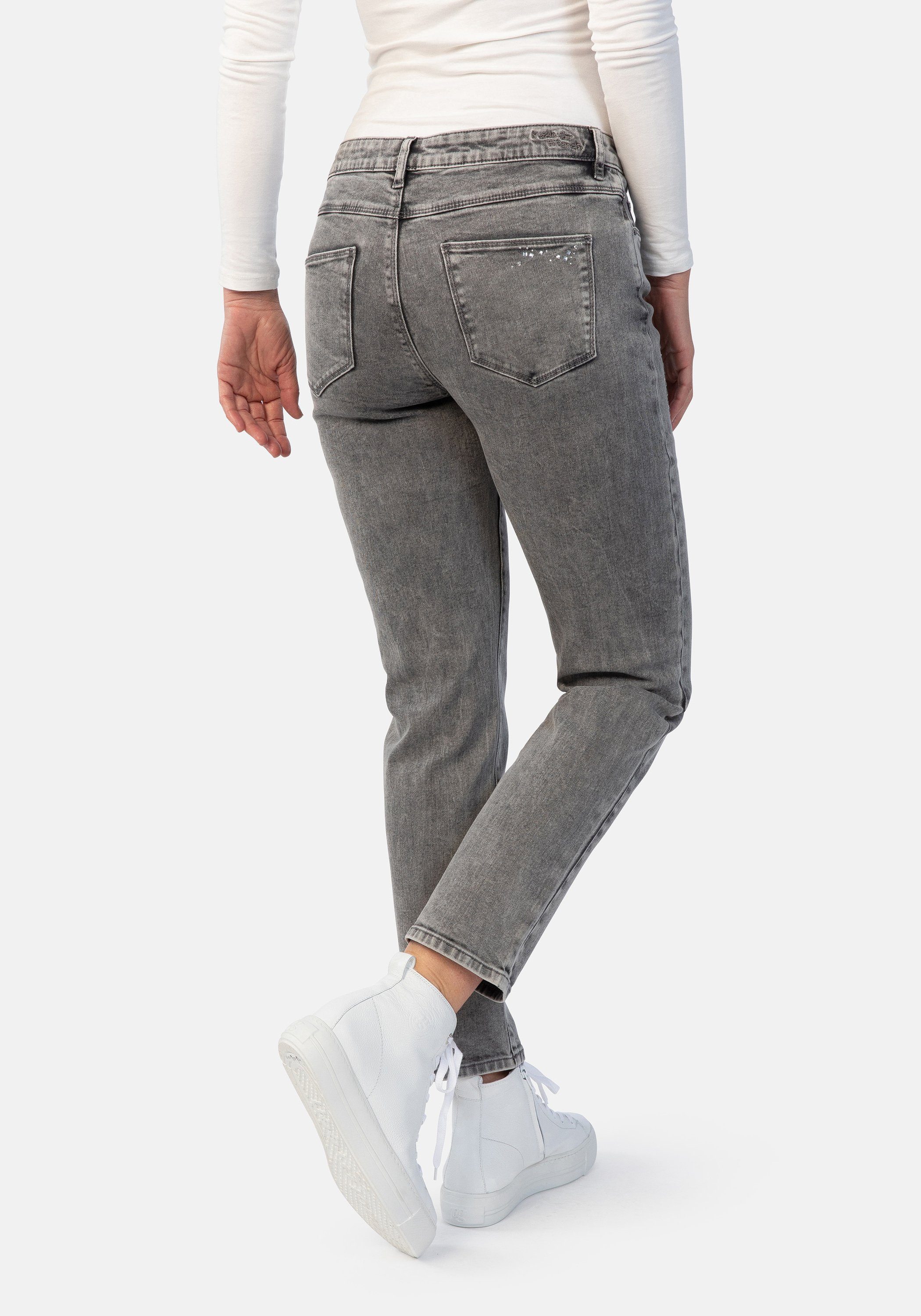Fit acid Straight WOMEN grey 5-Pocket-Jeans Zermatt Fashion denim STOOKER
