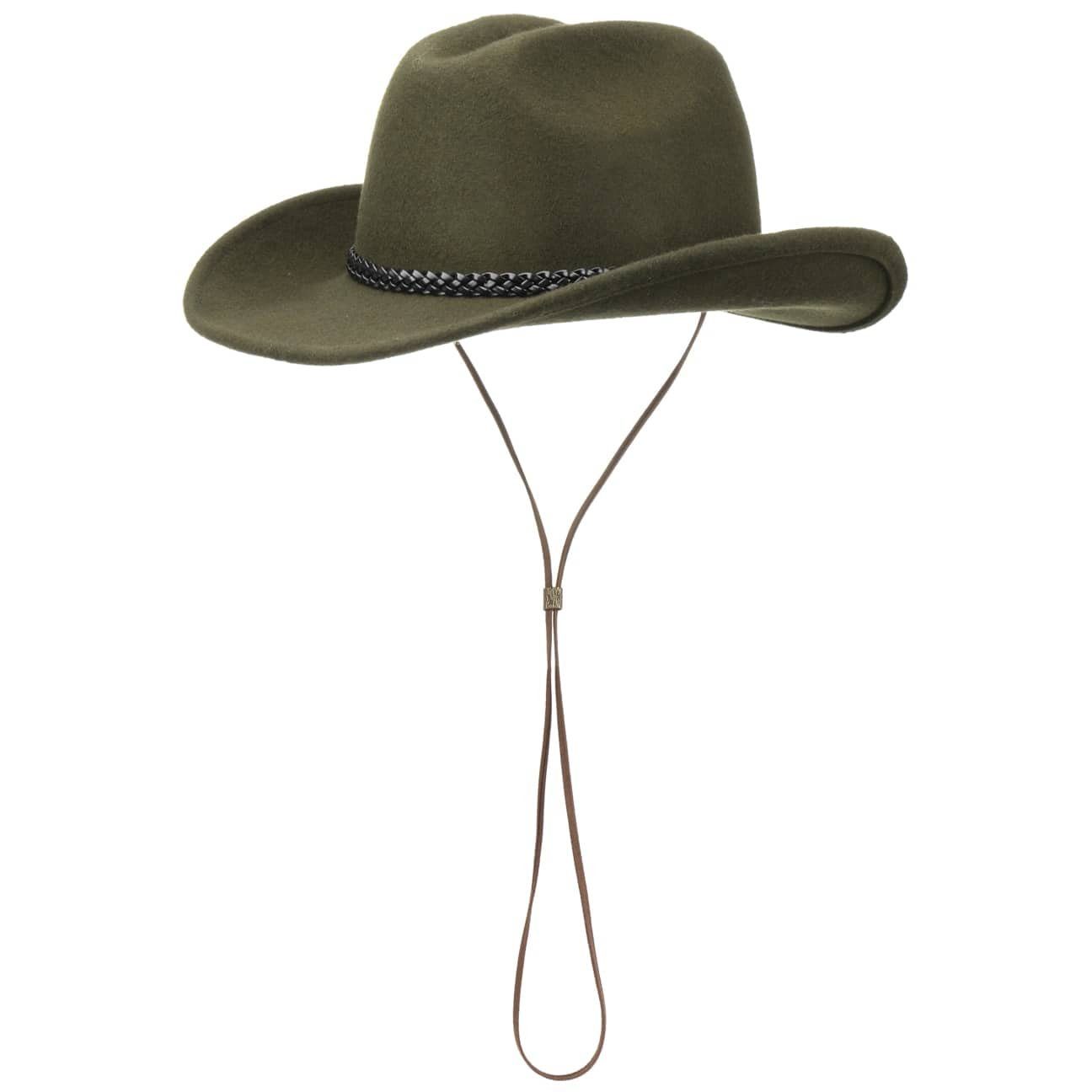 Lipodo Cowboyhut (1-St) Rodeohut mit Kinnband, Made in Italy