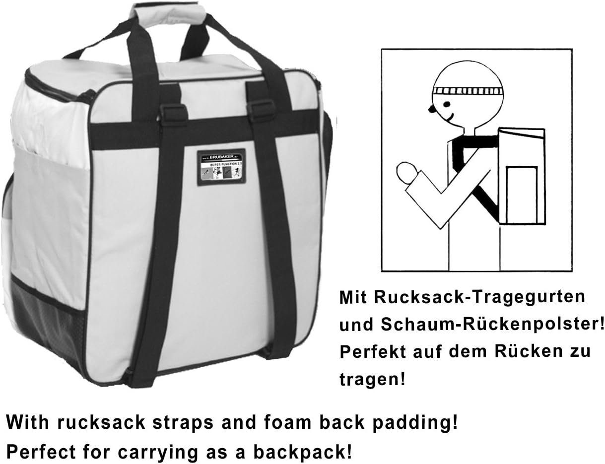 BRUBAKER Skitasche SUPER FUNCTION 2.0 - Skischuhtasche und Helmtasche (1-tlg), Skischuhrucksack Komfort Stiefeltasche mit Rucksackfunktion