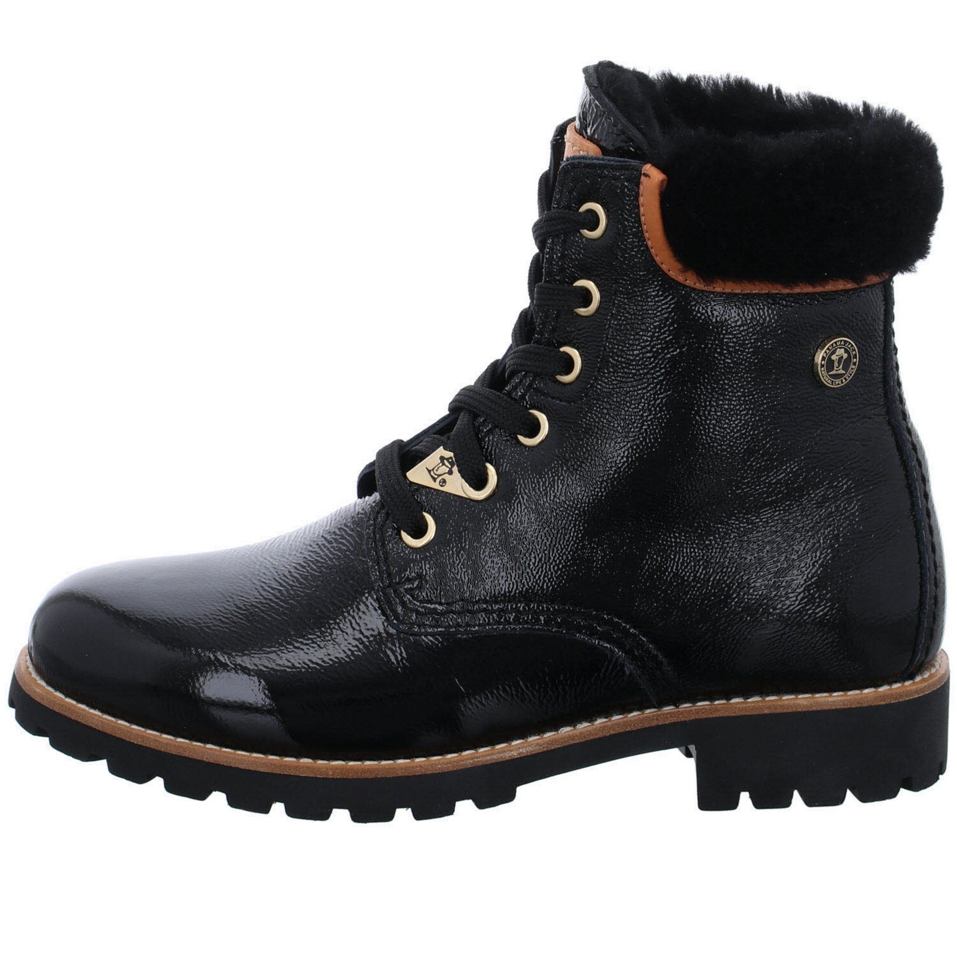 negro/black Stiefel B14 Jack Boots Stiefel Damen Schuhe Panama Lackleder Igloo Trav (16002106)