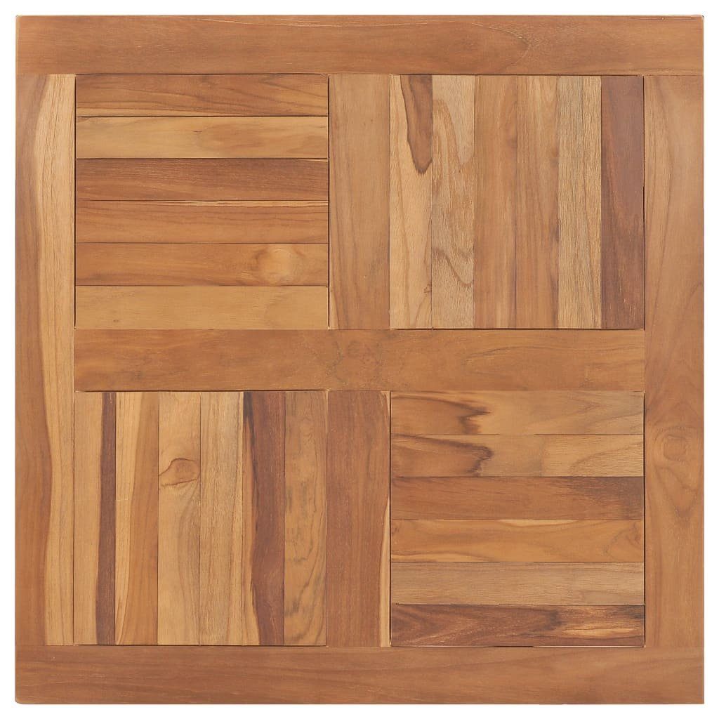 furnicato Tischplatte Massivholz Teak Quadratisch 80×80×2,5 cm (1 St)