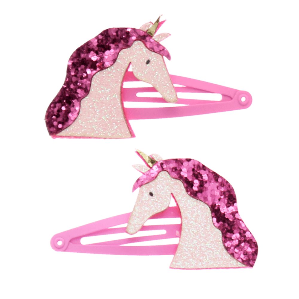 Rex London Haarspange Glitzer Einhorn, Haarklammer, 2-tlg., Set, ca. 5,9 x 3,5 x 0,5 cm
