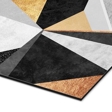 Posterlounge Alu-Dibond-Druck Elisabeth Fredriksson, Geometry Gold, Wohnzimmer Modern Grafikdesign