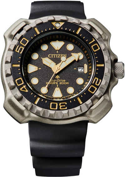 Citizen Taucheruhr Promaster Diver, BN0220-16E, (2-tlg., inkl. Bandverlängerung), Armbanduhr, Herrenuhr, Solar