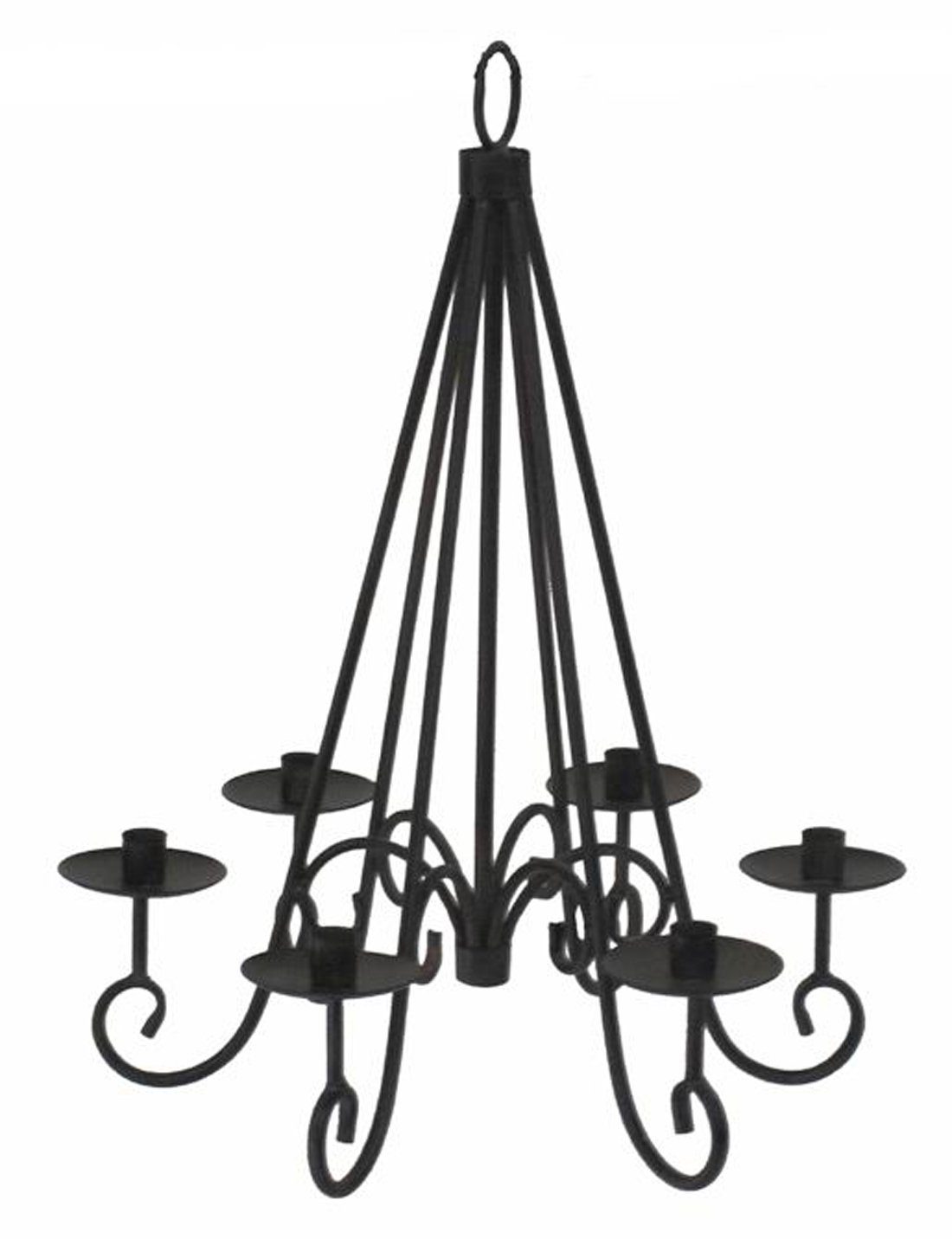 Kerzenleuchter Eisen 6-Arm Wunderschöner 55x45 (1 Annimuck St) Kerzenleuchter cm dunkelbraun