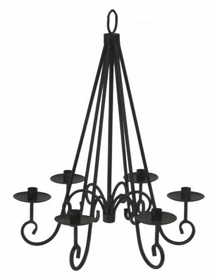 Annimuck Kerzenleuchter Wunderschöner Kerzenleuchter 6-Arm dunkelbraun  55x45 cm Eisen (1 St)