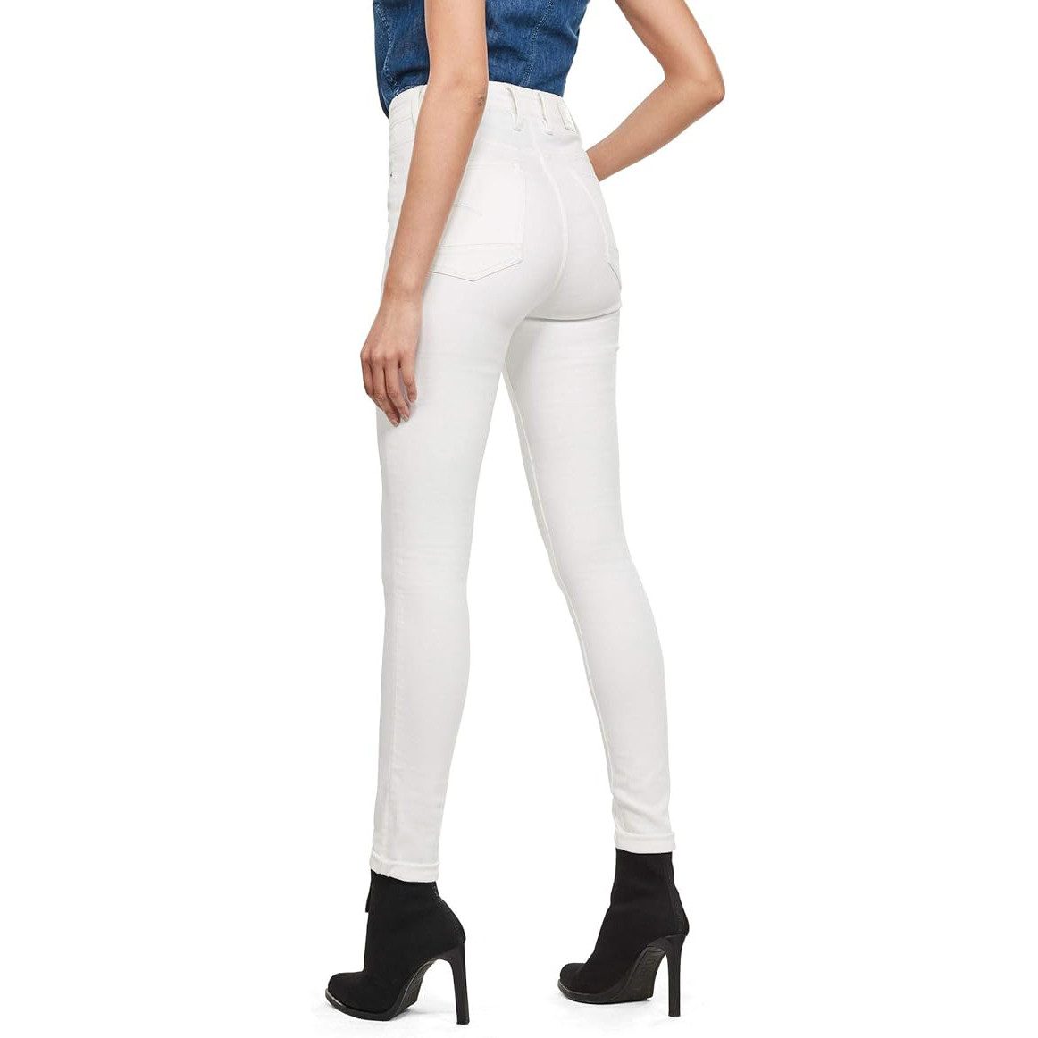 G-STAR Gerade Jeans Damen Kafey Ultra High Skinny Jeans (1-tlg) Skinny wmn white 30/28