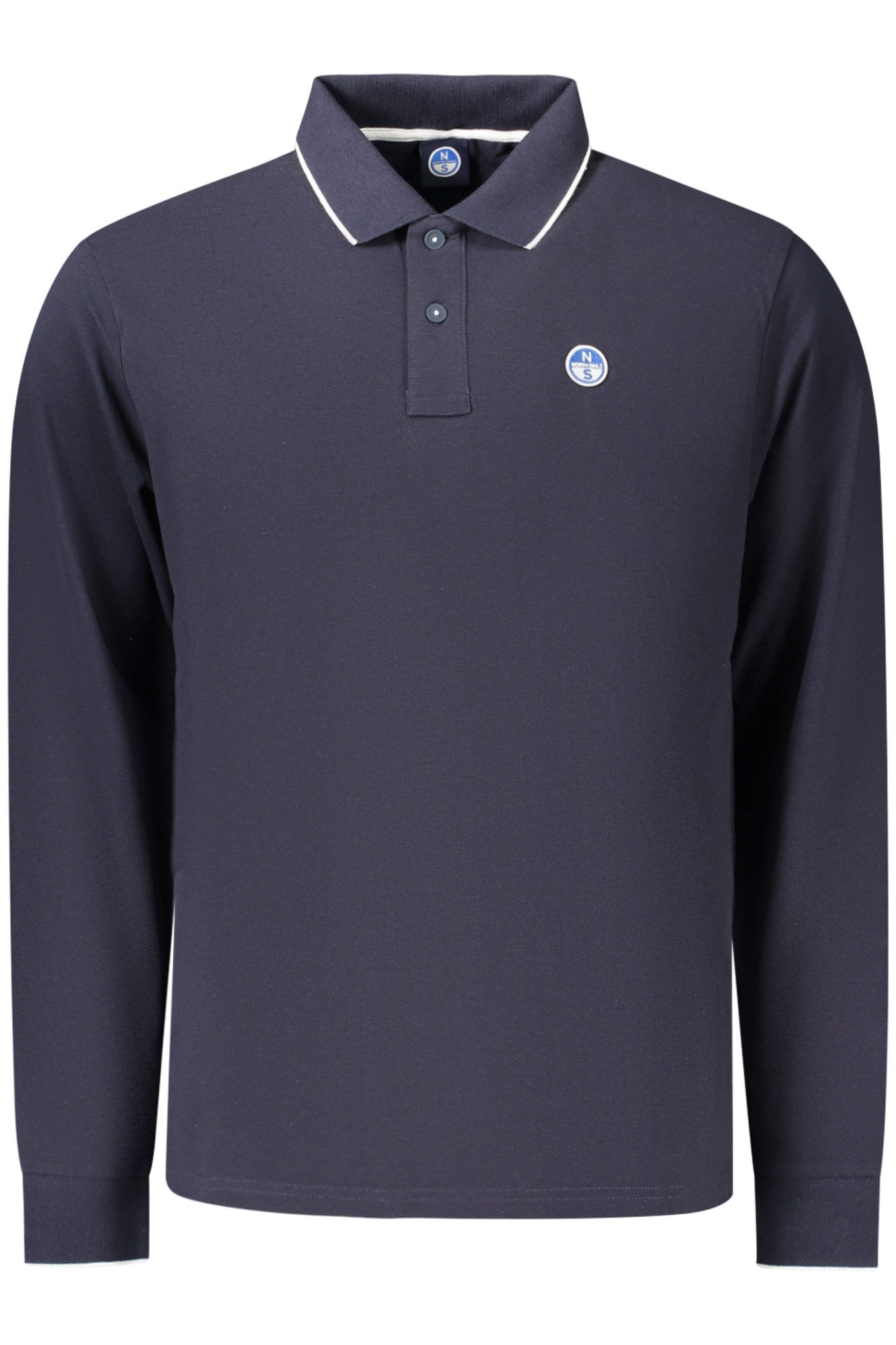 North Sails Poloshirt Herren Langarm-Poloshirt Blau - Nachhaltig &
