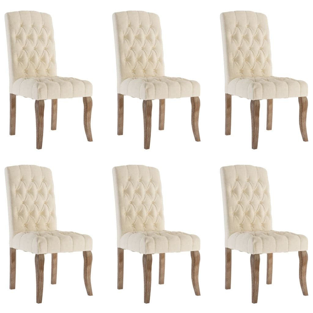 vidaXL Esszimmerstuhl Esszimmerstühle 6 Stk. Beige günstig online kaufen