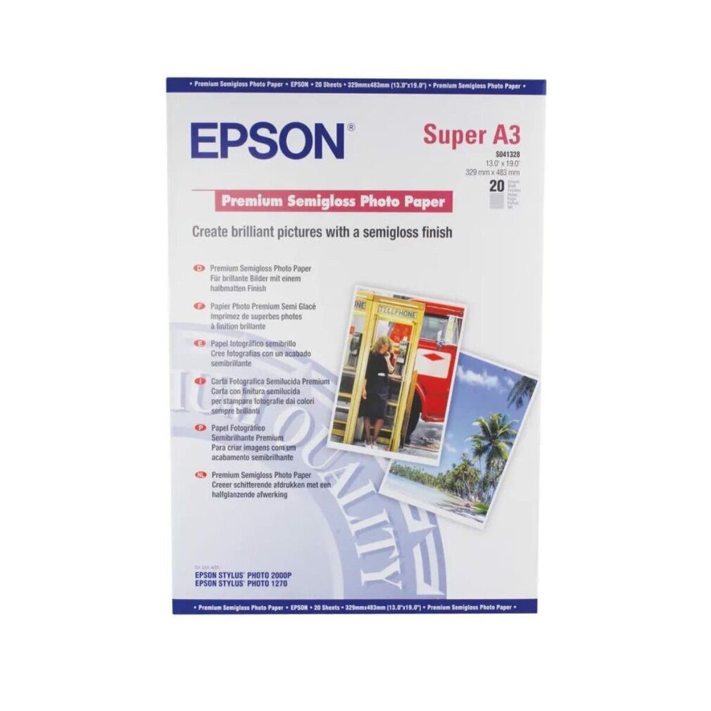Epson Fotopapier Fotopapier S041328 DIN A3+ seidenmatt 250 g/qm 20 Blatt
