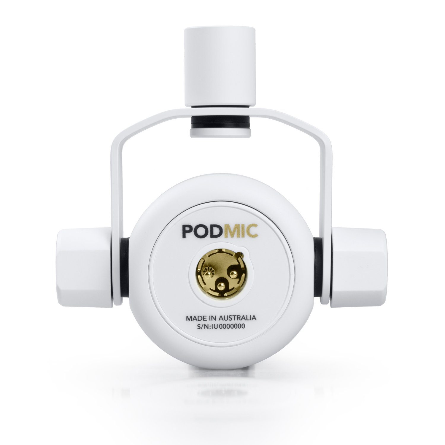 RØDE Mikrofon Rode Podmic Podcast-Mikrofon Weiss mit Gelenkarm WH (mit Gelenkarm Weiss), Professionelles Sprecher-Mikrofon