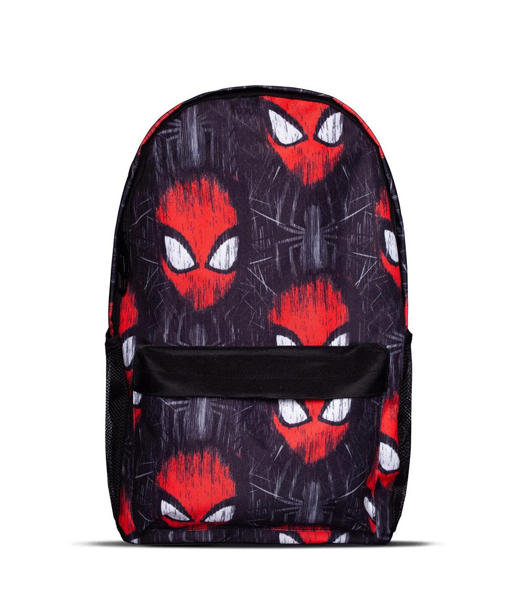 Spiderman Rucksack Distortion, Marvel Comics Spinnen Logo