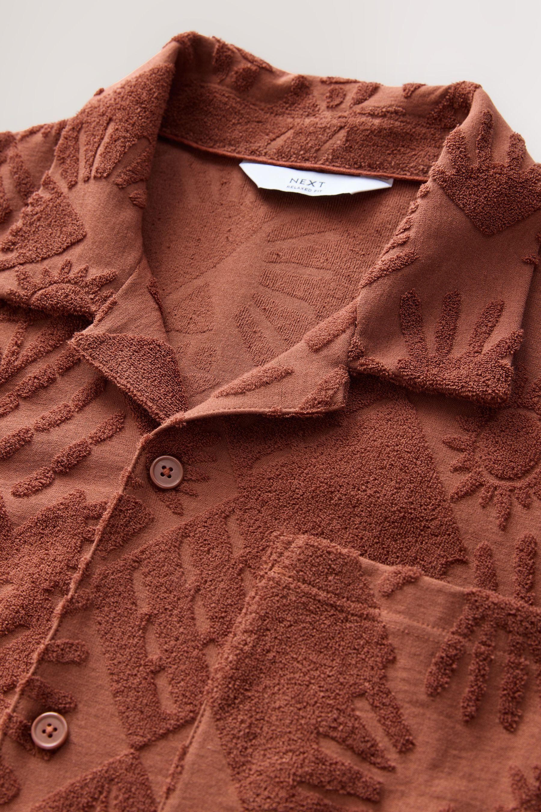 Next Kurzarmhemd Strukturiertes Frottee-Hemd (1-tlg) günstig online kaufen