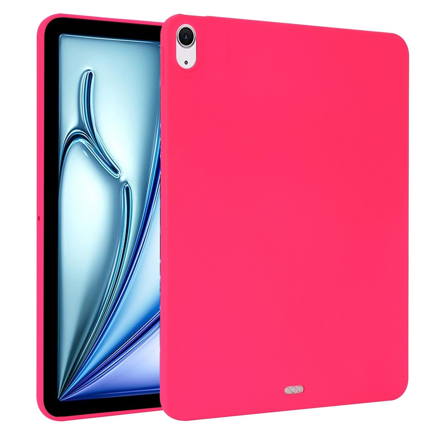 Wigento Tablet-Hülle Für Apple iPad Air 11 Zoll 2025 / 2024 TPU Silikon Hülle dünn Pink