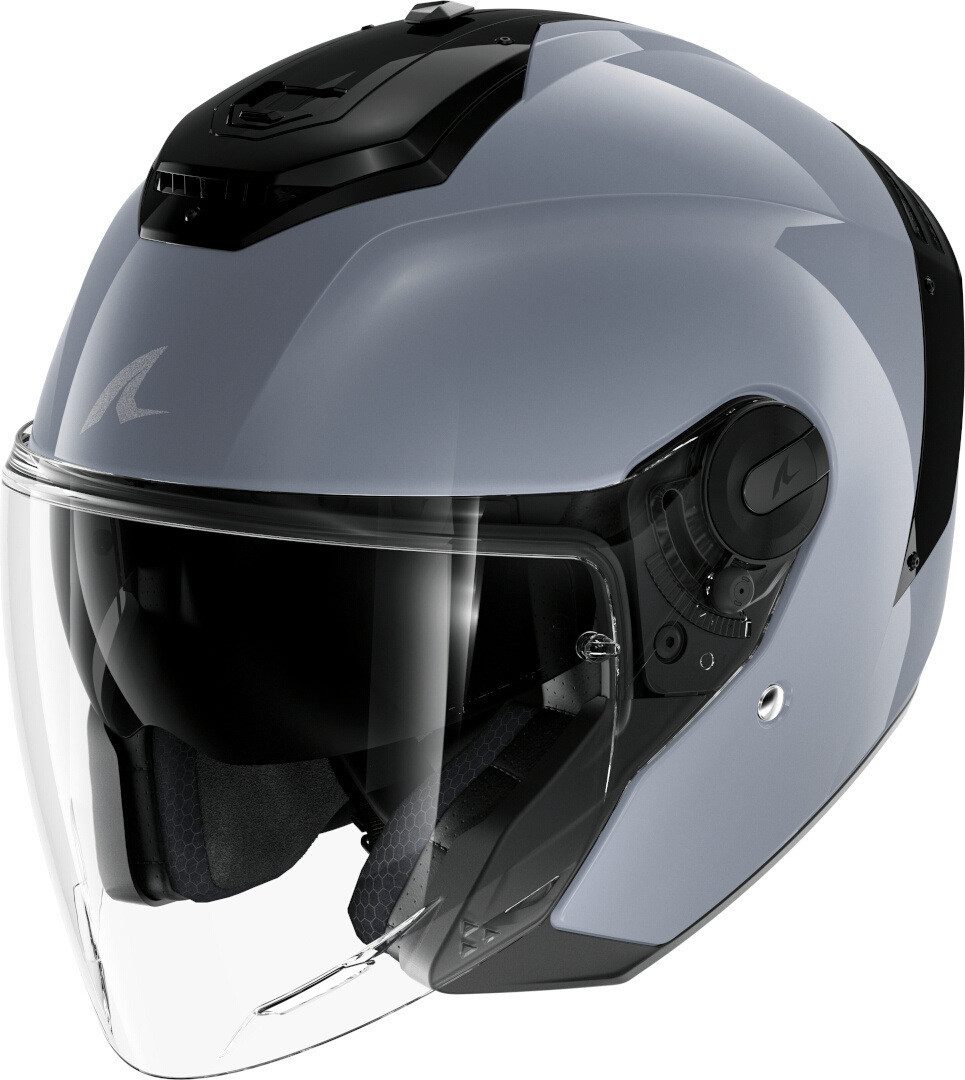 Shark Motorradhelm RS Jet Blank Jethelm, vorbereitet für Kommunikationssystem,integriertes Sonnenvisier