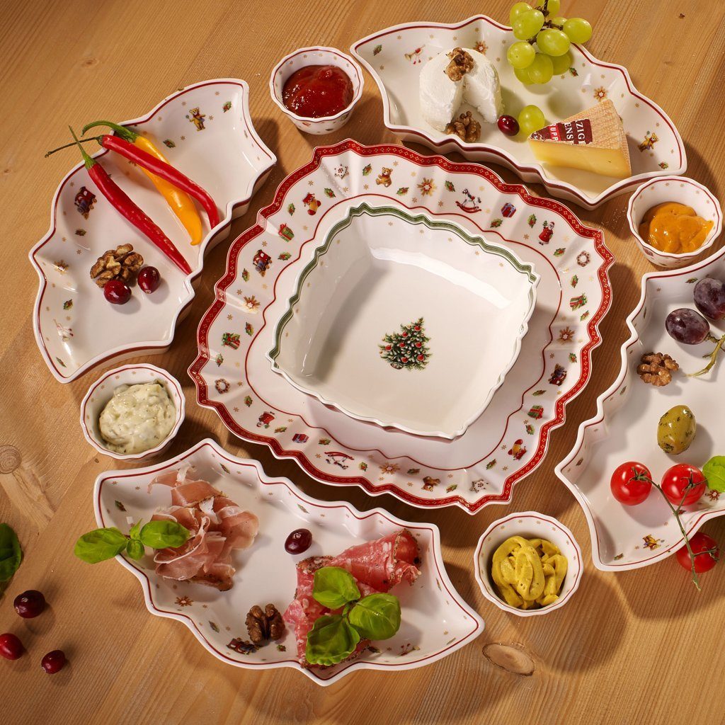 Villeroy & Boch Müslischale Toy's Delight eckige Servierschale 16 cm, Porzellan, (1-tlg), Premium Porcelain, 1 Stck, Handw., mikrow.sicher