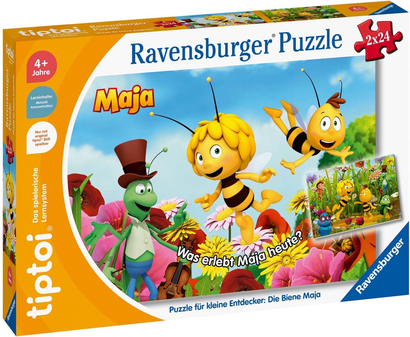 Ravensburger Puzzle tiptoi® Puzzle für kleine Entdecker: Die Biene Maja, 24 Puzzleteile, Made in Europe