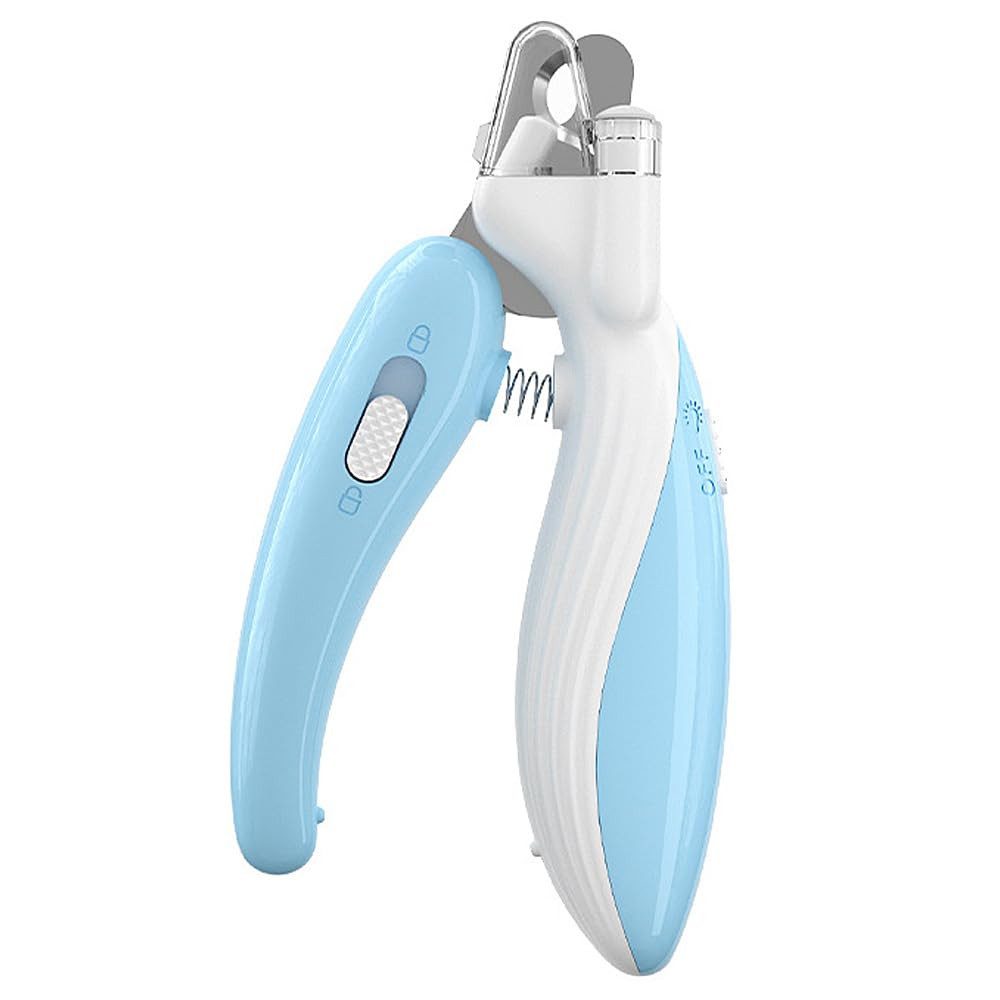 TUWENA Krallenschneider Haustier-Nagelknipser, Hunde Krallenschneider mit LED-Licht, Scharfe Edelstahlklingen, Krallenauffang, anfängertauglich, vielseitig
