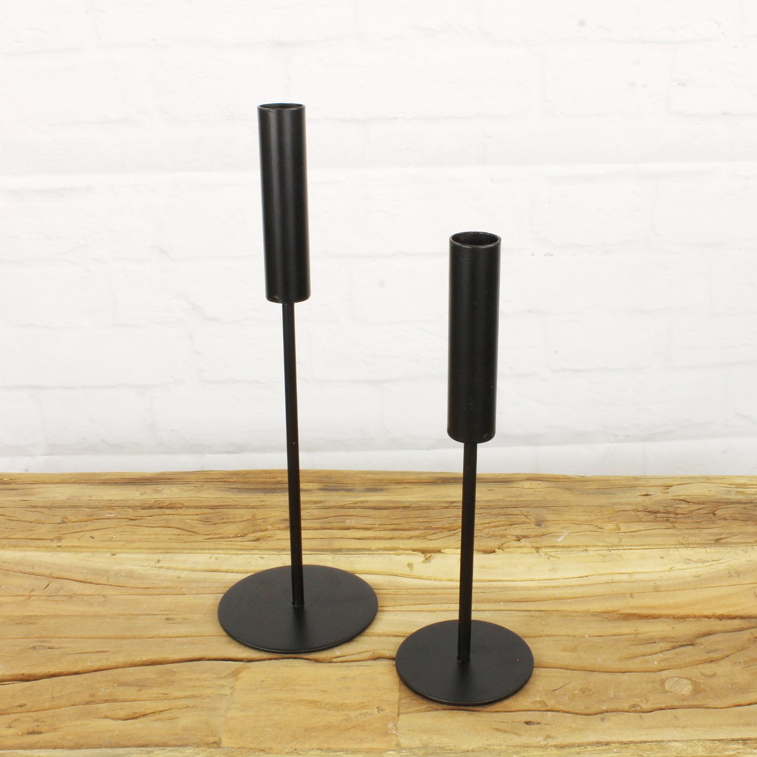 Macosa Home Kerzenständer 2er Set Schwarz günstig online kaufen