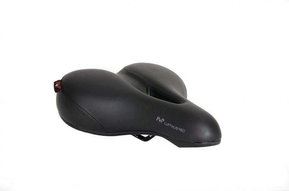 P&P Bequemsattel Fahrradsattel P&P Luftikus Neo Bequemsattel schwarz, Unisex  Ergonomischer Fahrrads
