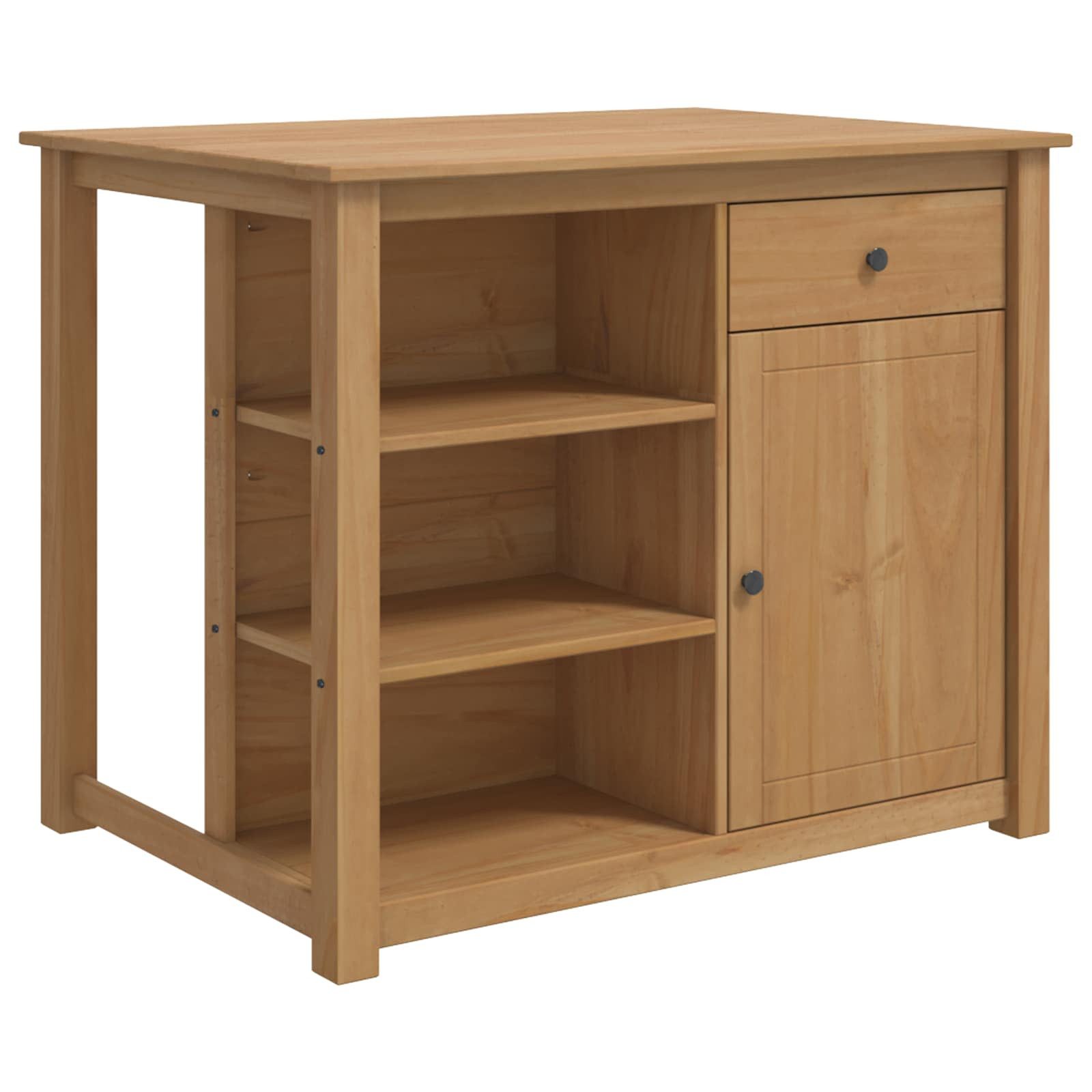 vidaXL Kücheninsel Kücheninsel Set 2 Stk. PANAMA Honigwachs 112 x 77 x 90 cm