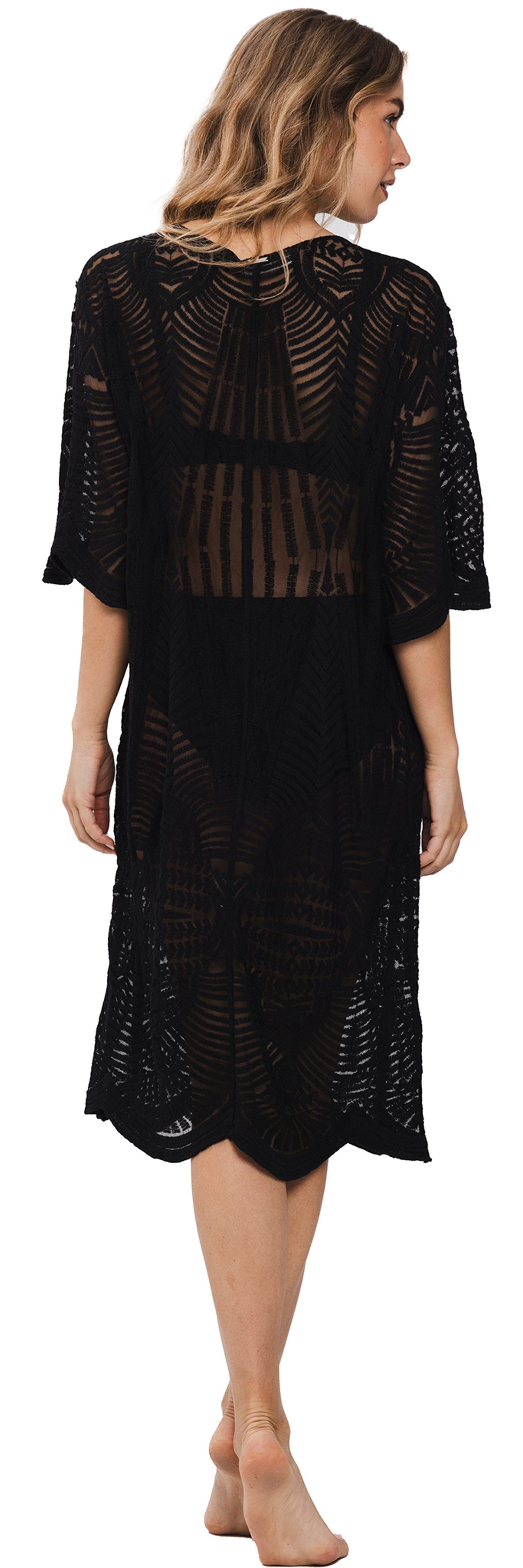 Pastunette Strandkleid Damen Strand Pocho Kaftan mit Spitze (1-tlg) Edles D günstig online kaufen