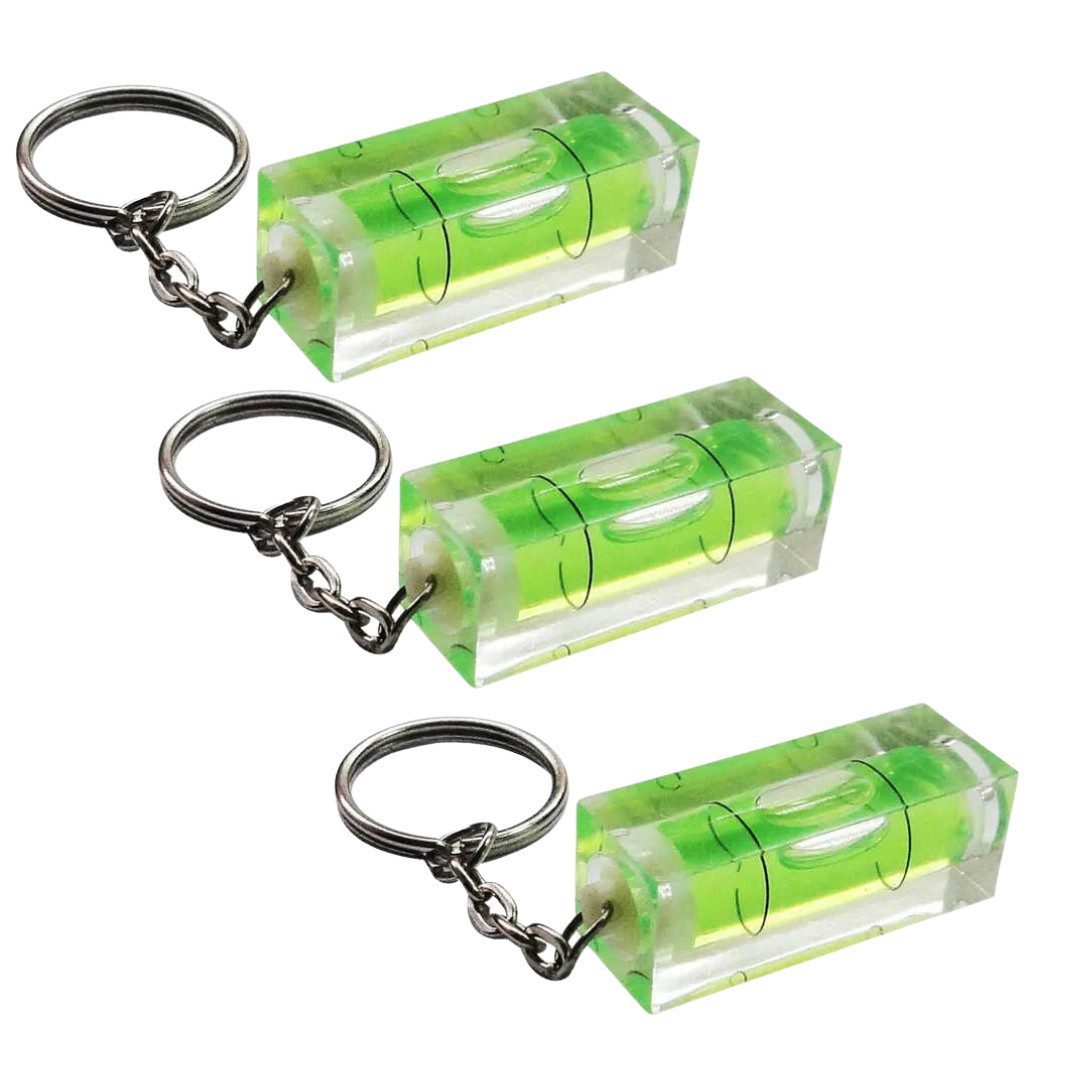 Schlüsselanhänger Schlüsselanhänger Wasserwaage Mini Schlüsselbund gelb 3er Set