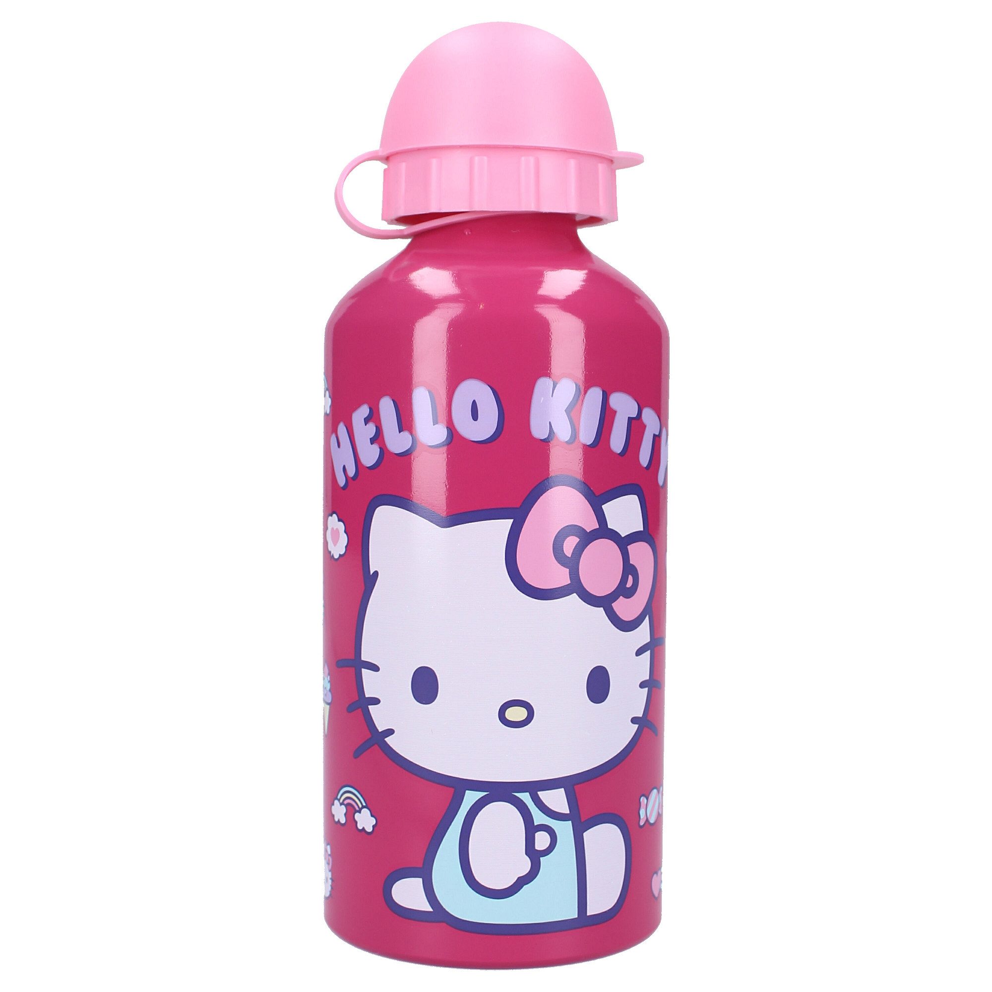 Trinkflasche „Drink Up“ 500ml Trinkflasche Mit Strohhalm und pinkem Henkel